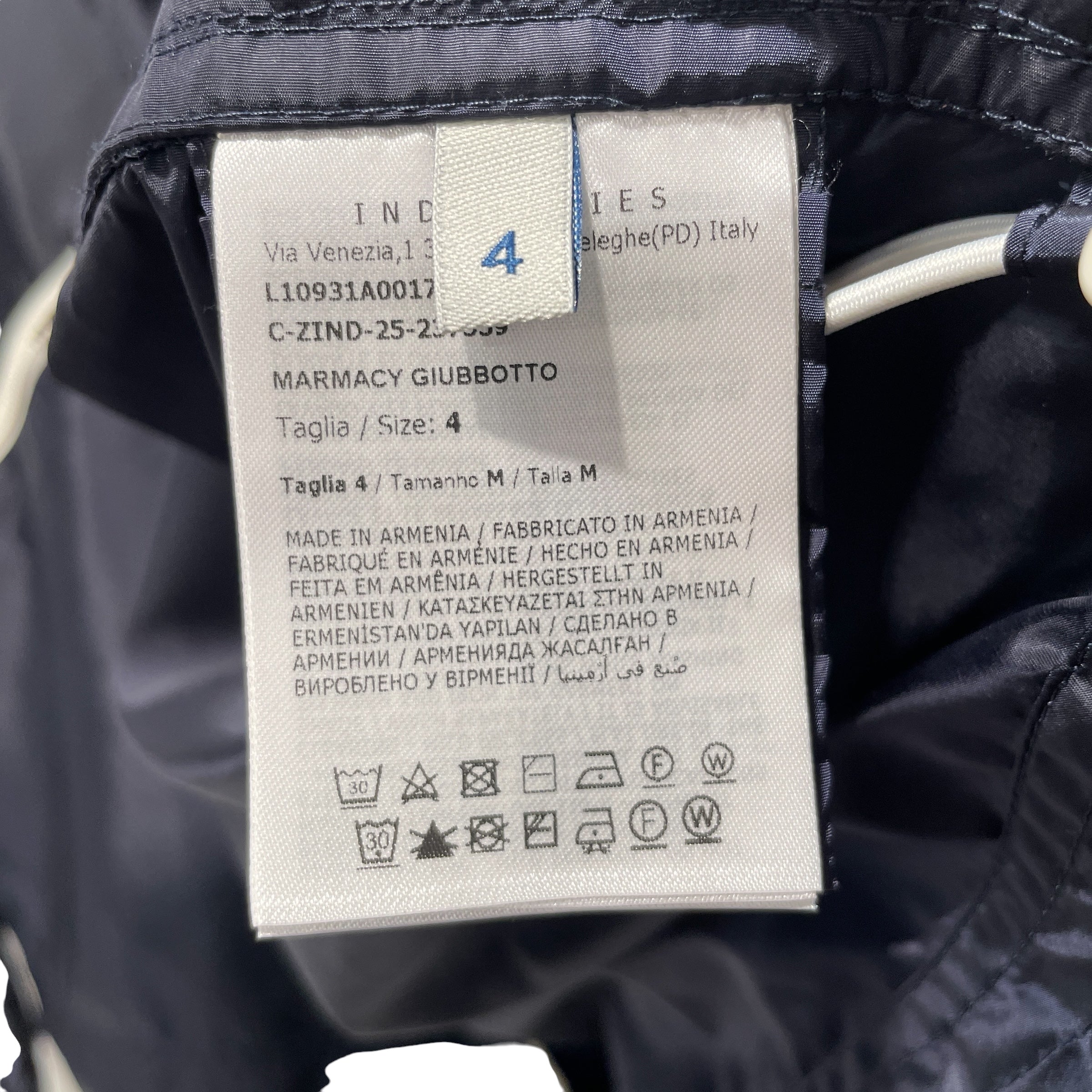MONCLER/Windbreaker/S/Nylon/NVY/navy jacket white zipper view 4
