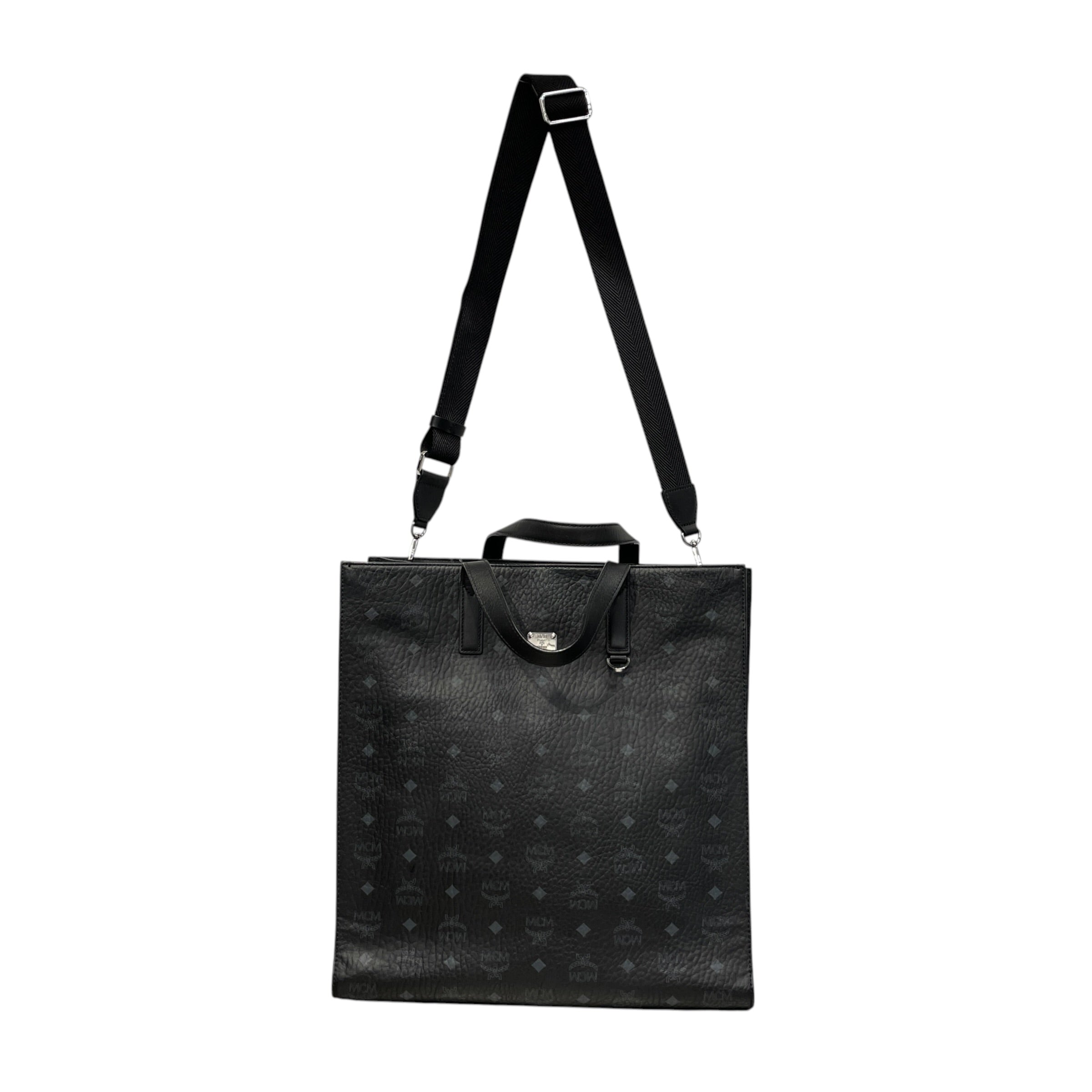 MCM/Cross Body Bag/Monogram/Leather/BLK/MCM AREN TOTE CROSSBODY view 1