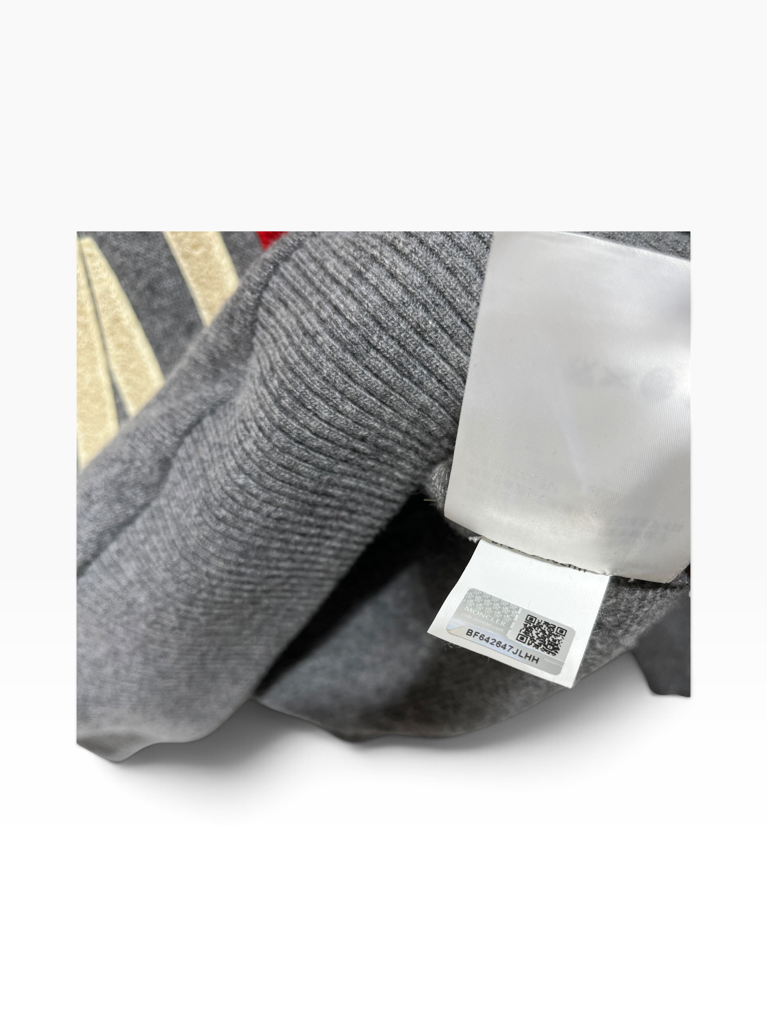 MONCLER/Sweater/XS/Wool/GRY/Pullover/pointy brand logo view 4