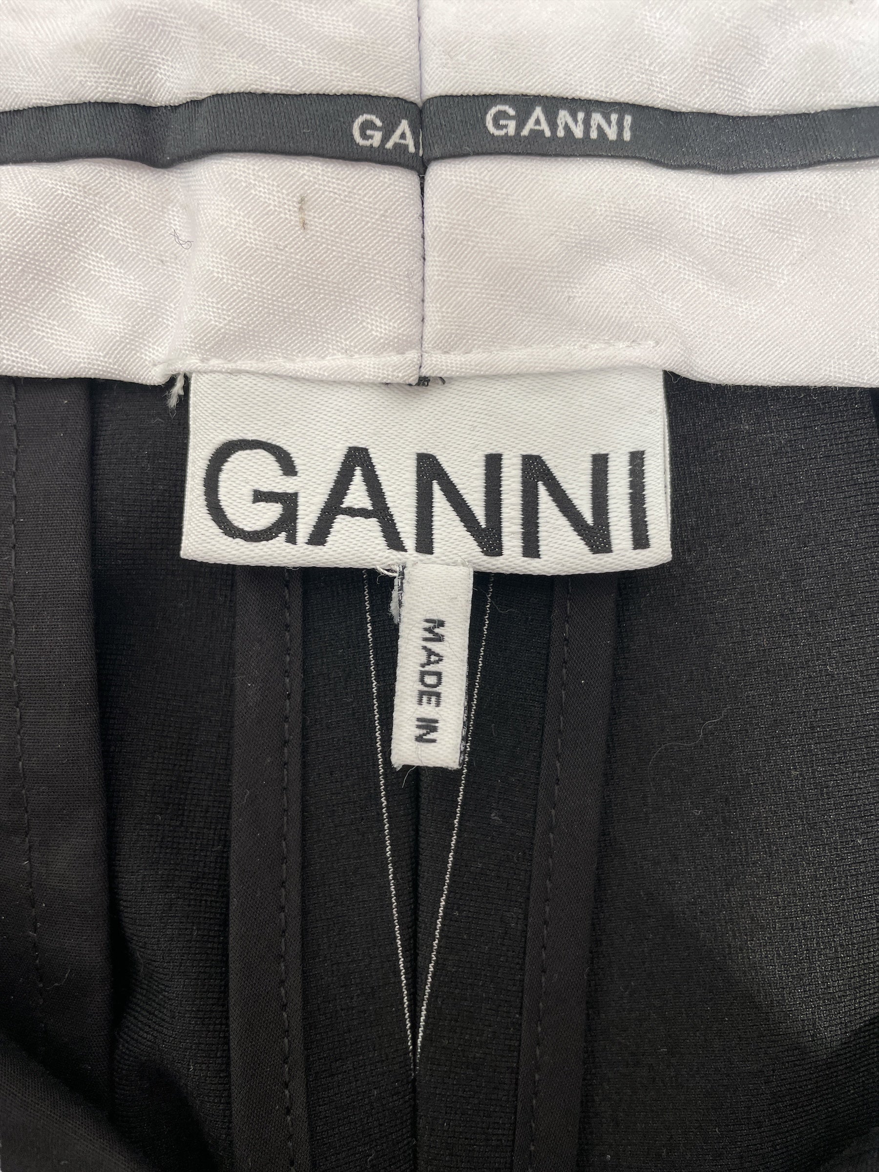 GANNI/Bottoms/32/Stripe/Cotton/BLK/Black Stripe Trousers view 3