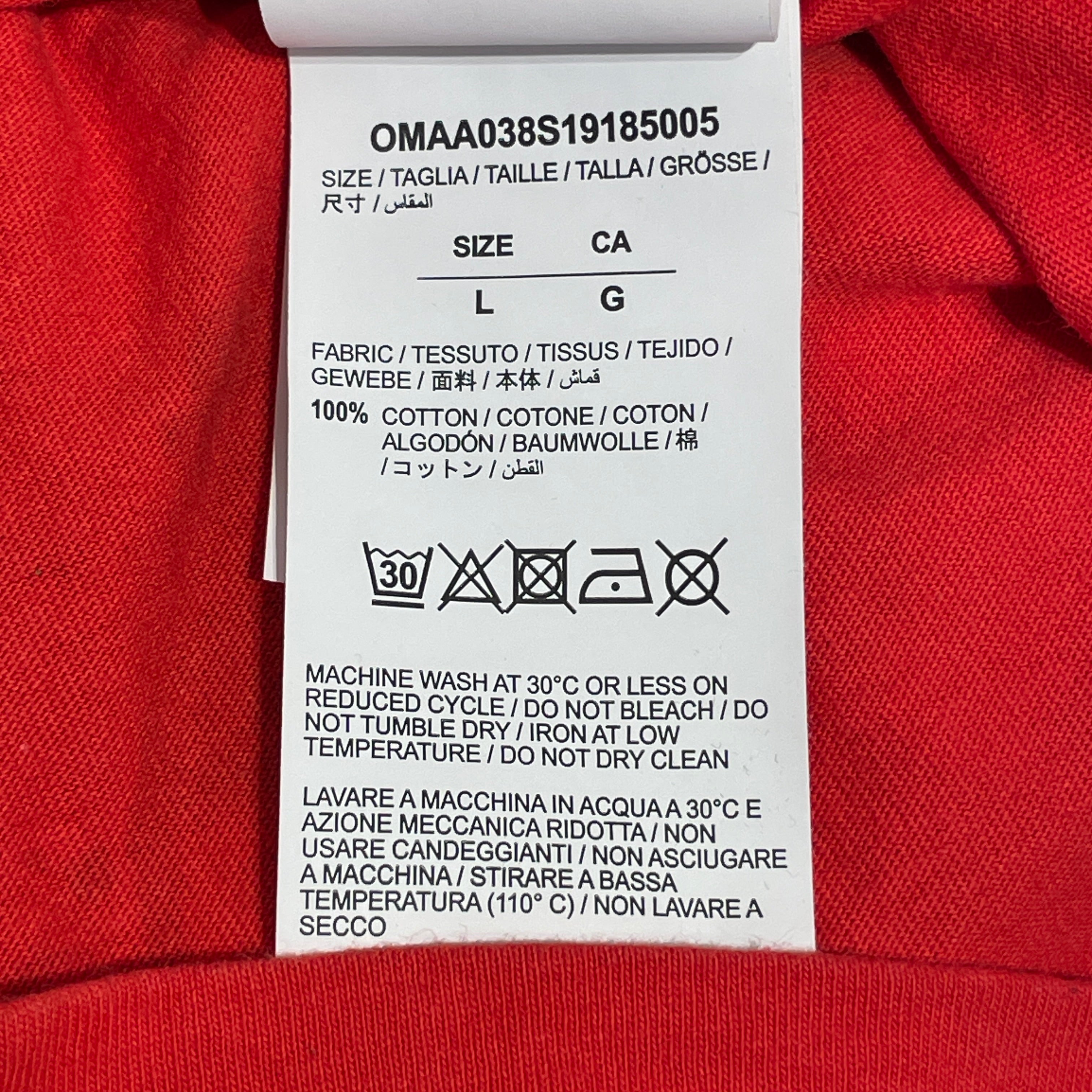 OFF-WHITE/T-Shirt/XXL/Cotton/RED/All Over Print/ view 3