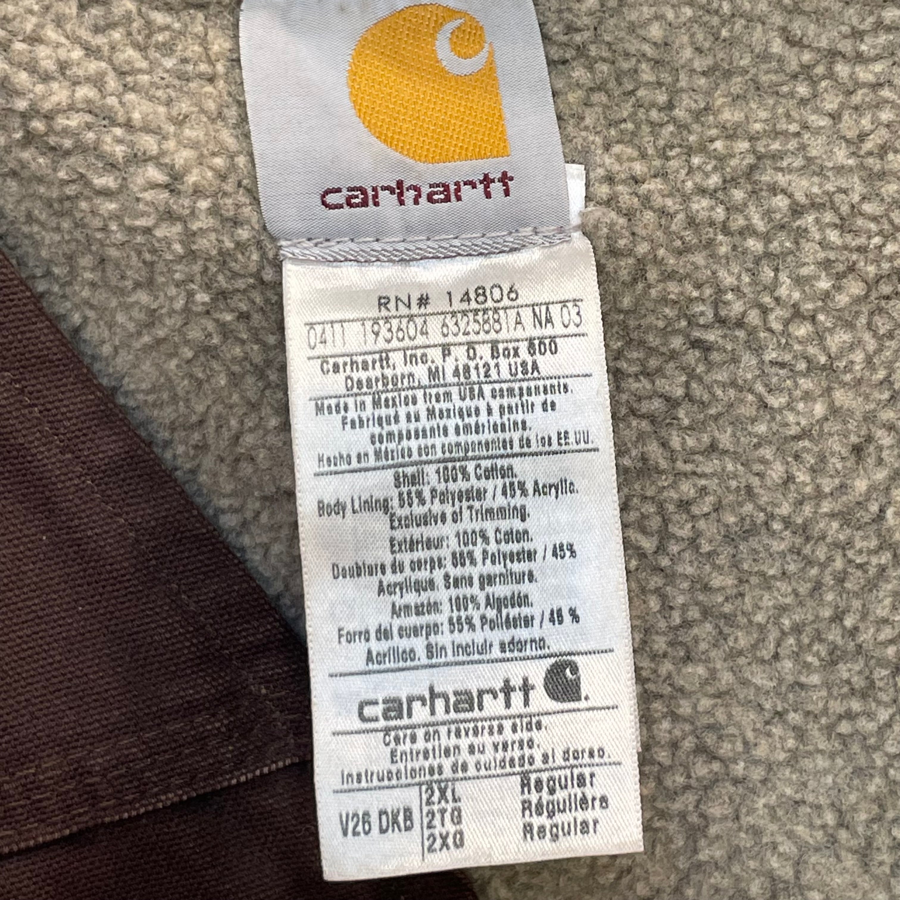 Carhartt/Denim Jkt/XXL/Denim/BRW/VEST, FUR INSIDE view 4