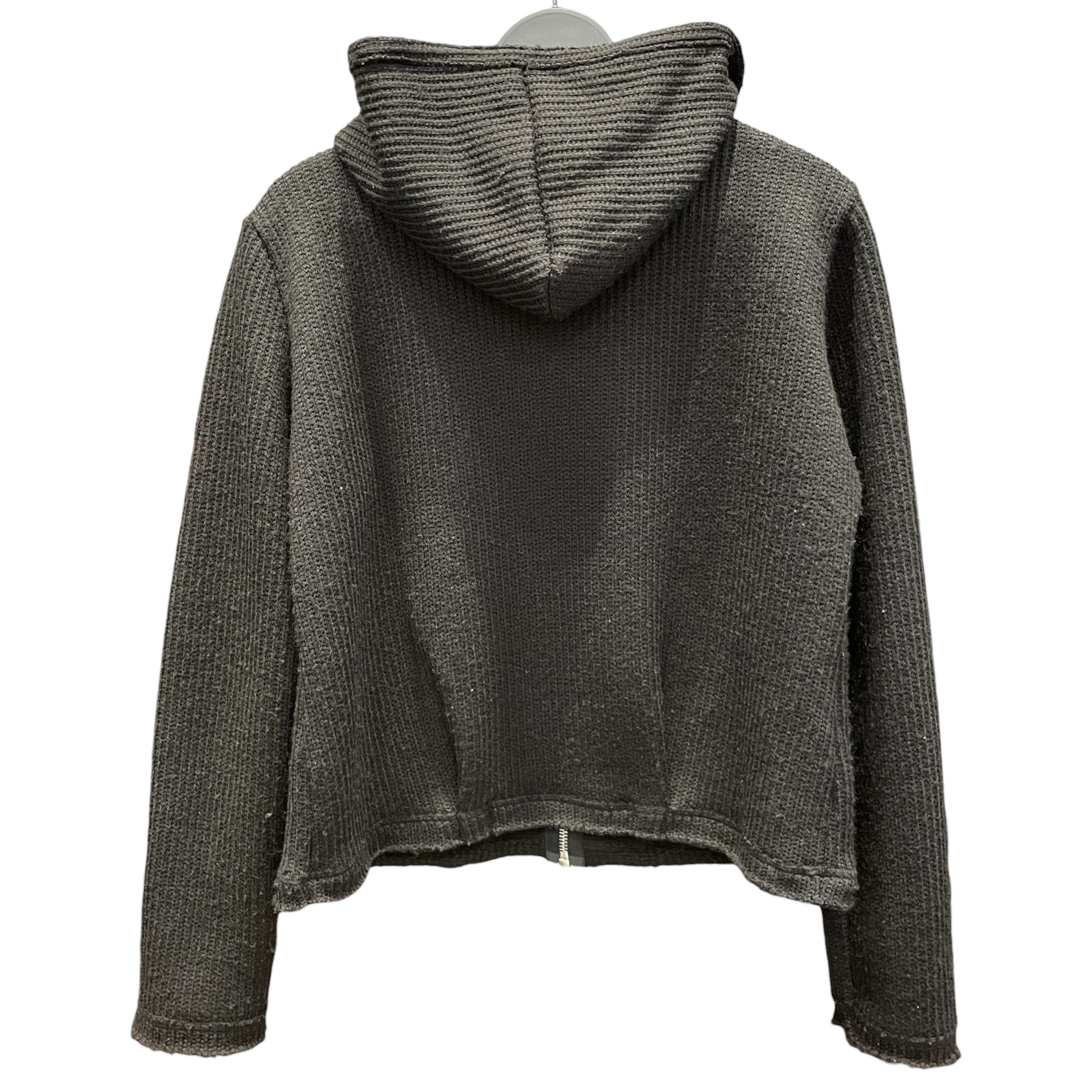 424(FourTwoFour)/Hoodie/S/Cotton/BLK/zipper sweater hood view 2