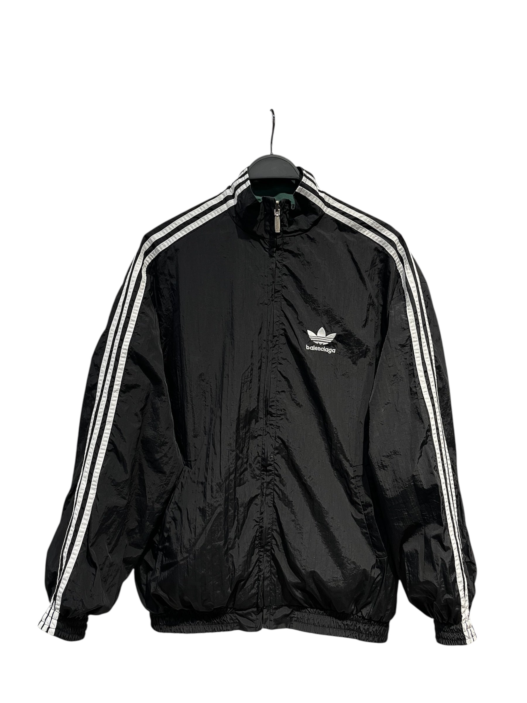 BALENCIAGA/adidas/Windbreaker/M/Nylon/GRN/Single Breasted/Stripe/Reverseible view 6