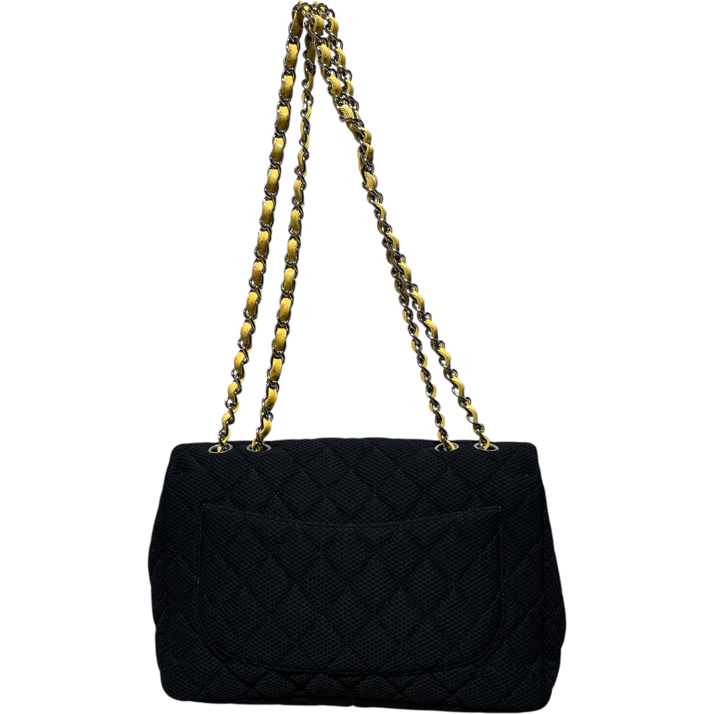 CHANEL/Cross Body Bag/Cotton/BLK/ view 3