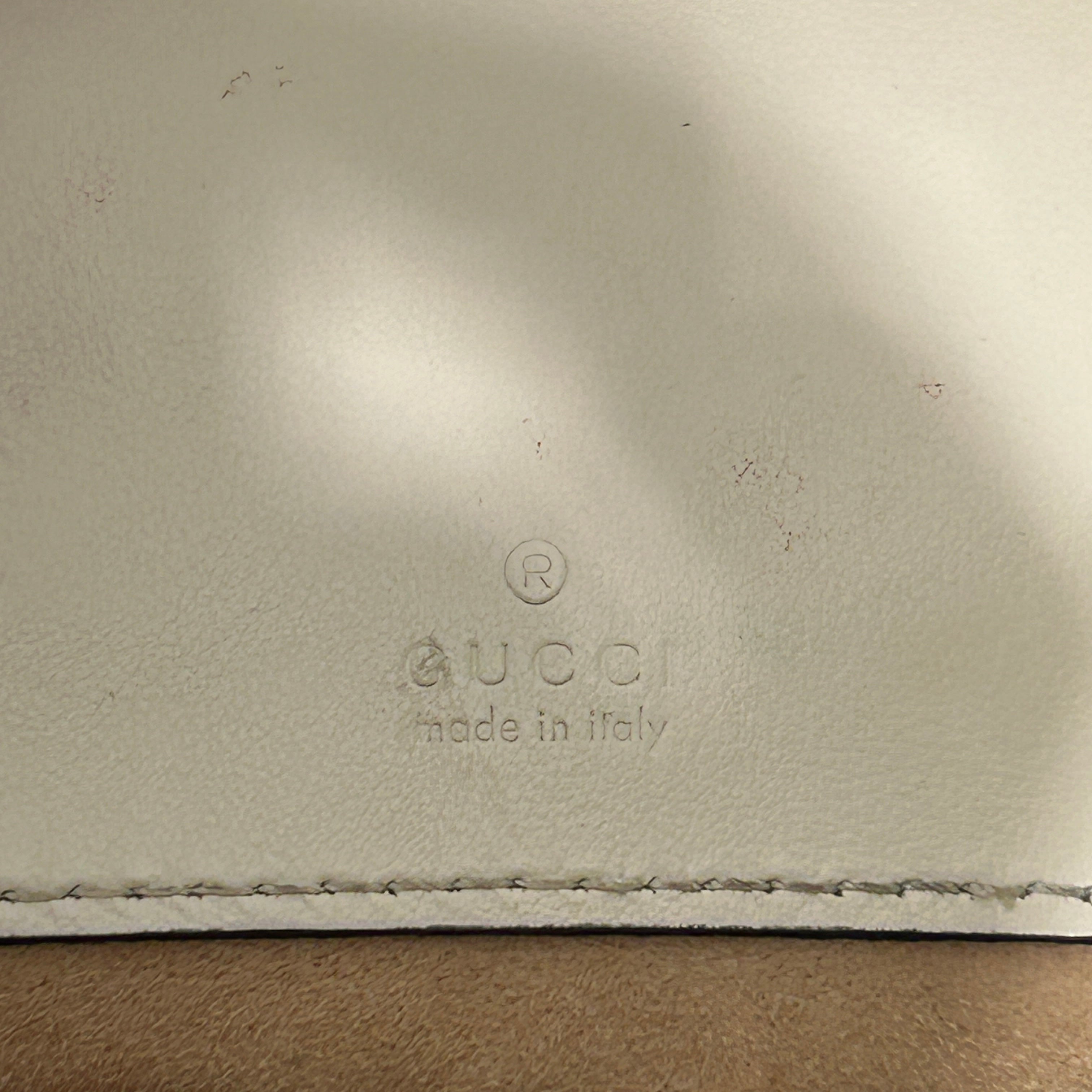 GUCCI/Bag/Leather/WHT/GG MARMONT BUCKET CHAIN BAG view 6
