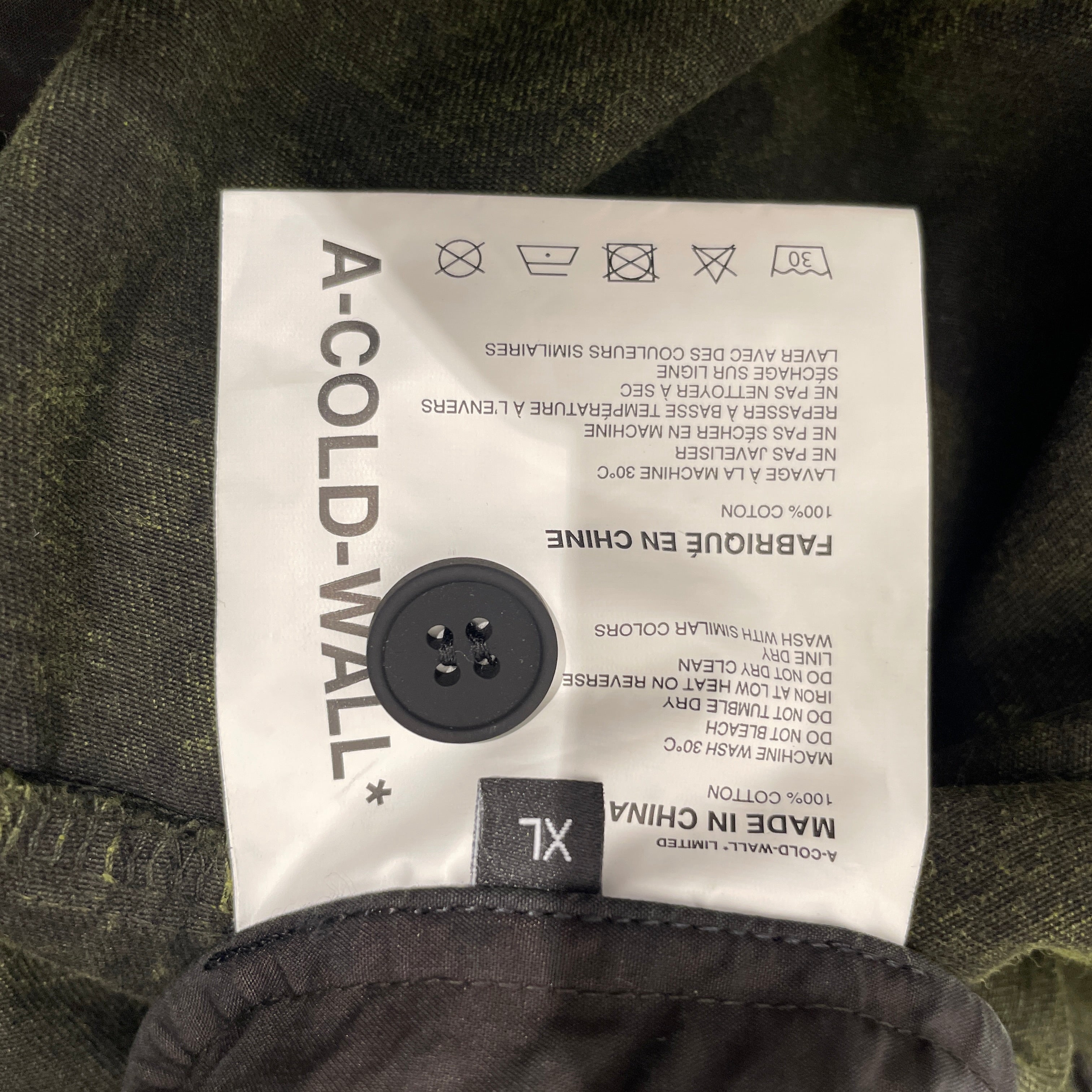 A-COLD-WALL/Straight Pants/XL/Cotton/GRN/ view 4