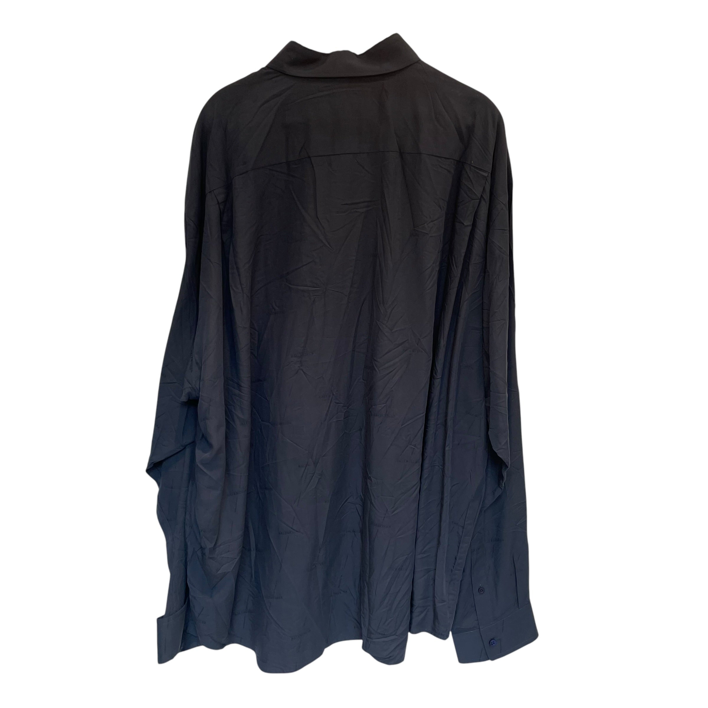 BALENCIAGA/LS Shirt/39/Cotton/NVY/ls navy button up view 2