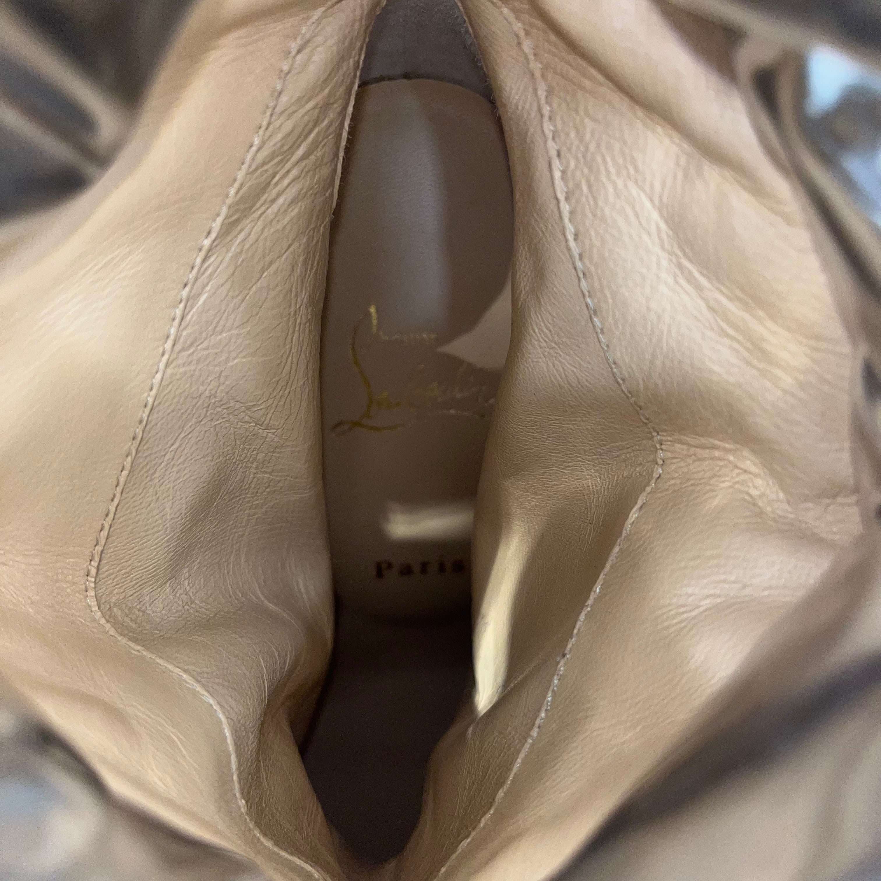 Christian Louboutin/Heels/US 7/Nylon/SLV/Metallic Bootie view 3