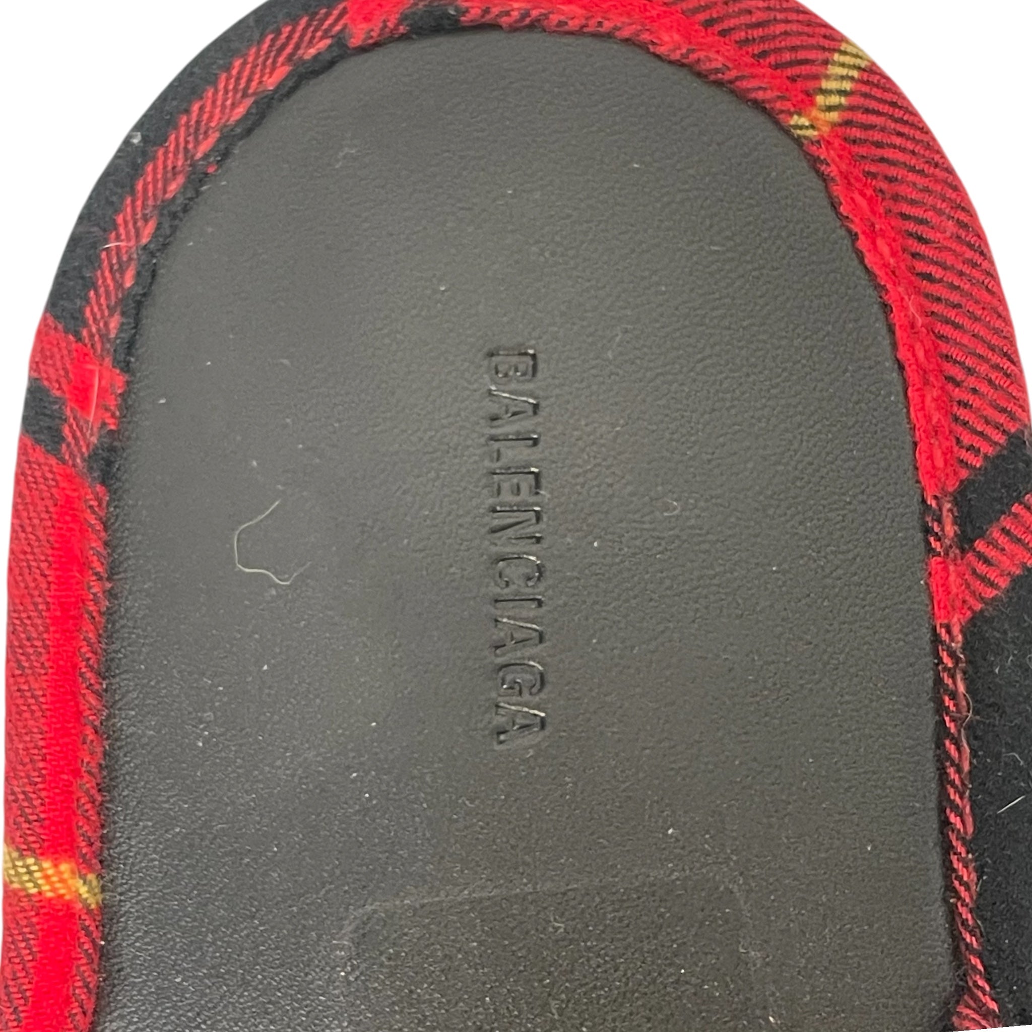 BALENCIAGA/Shoes/EU 43/Glen Check/Leather/RED/Tartan Mules view 3