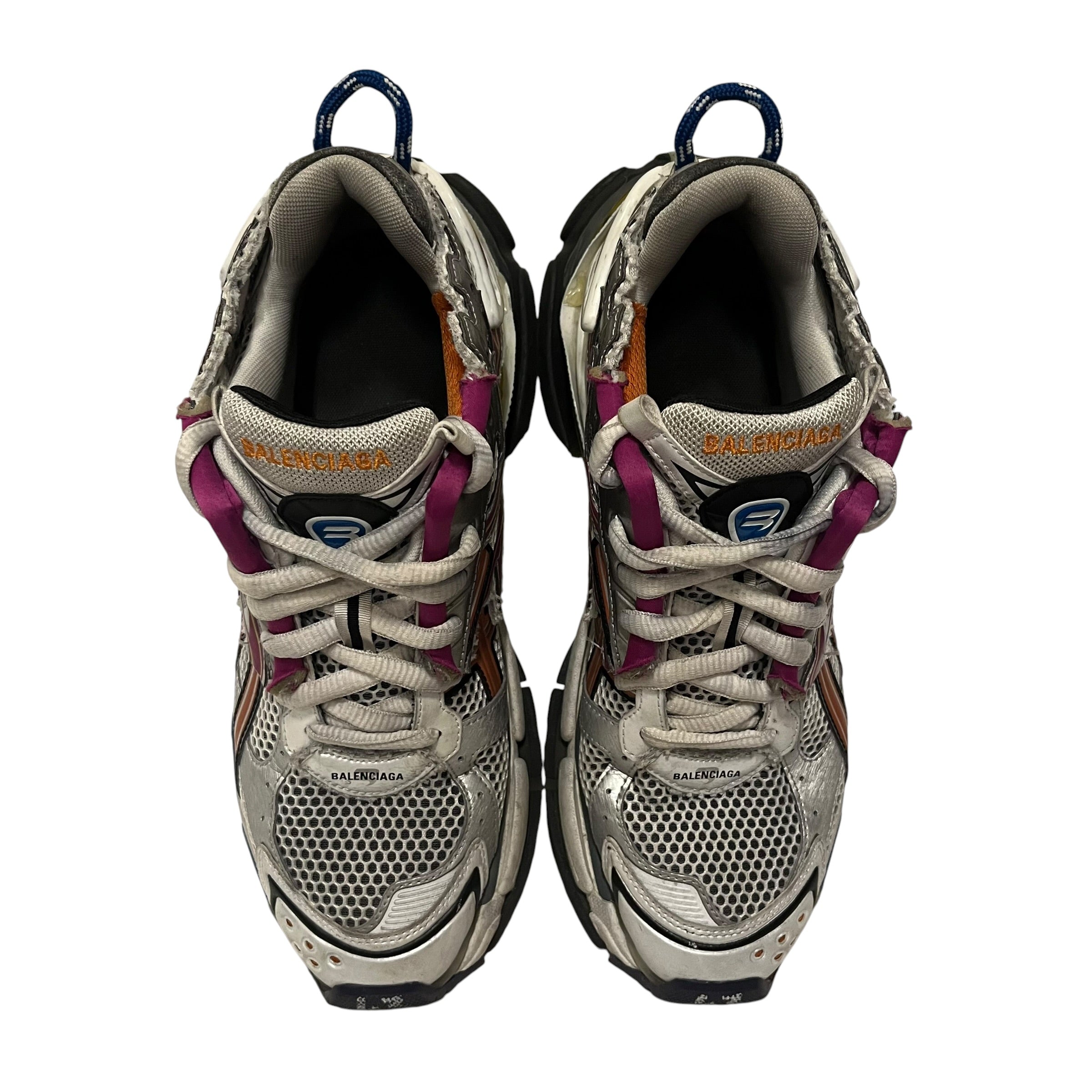 BALENCIAGA/Low-Sneakers/US 10/Cotton/SLV/runners multicolor view 4