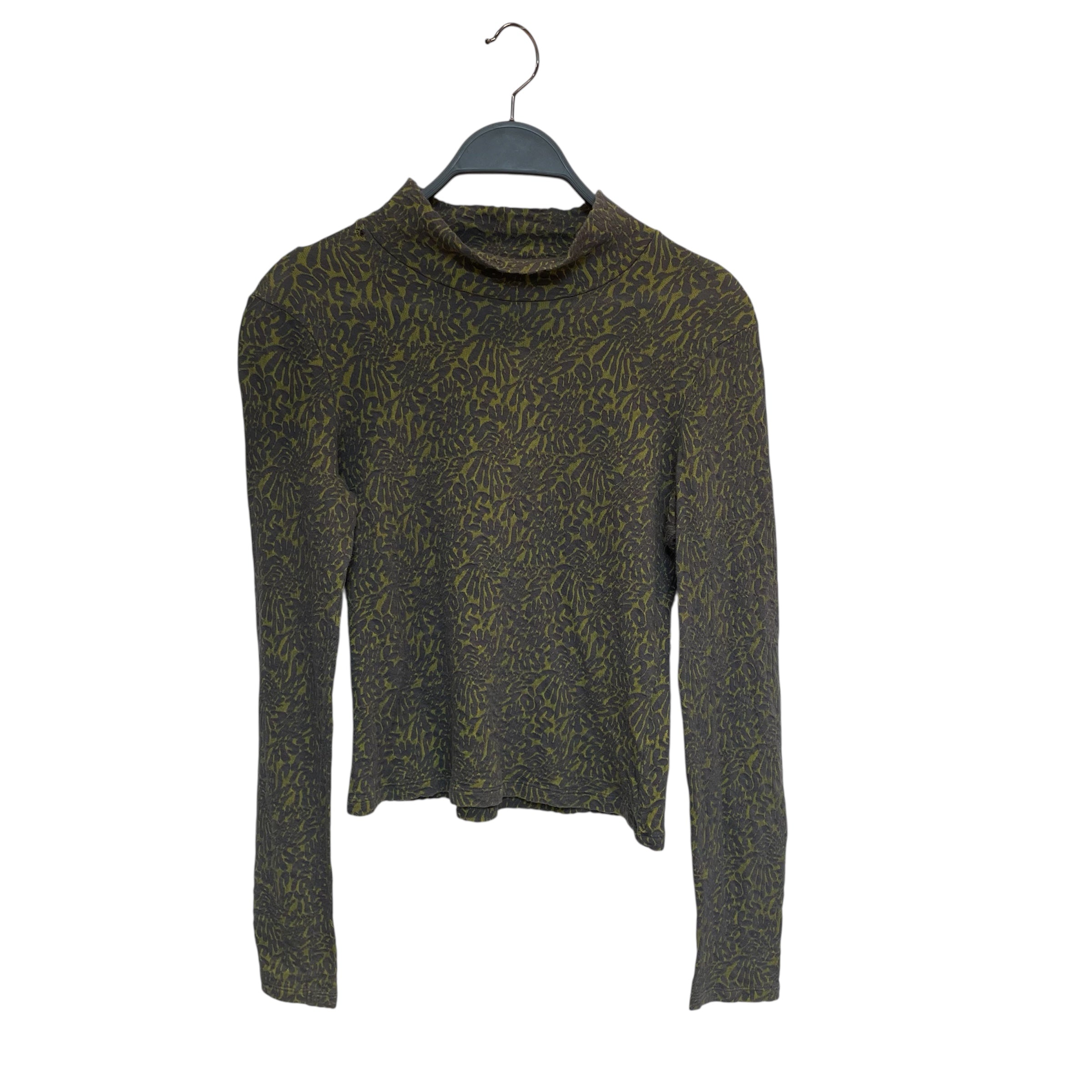 ECKHAUS LATTA/LS Shirt/M/All Over Print/Cotton/GRN/BLK STITCH WRITTING ALL OVER view 1