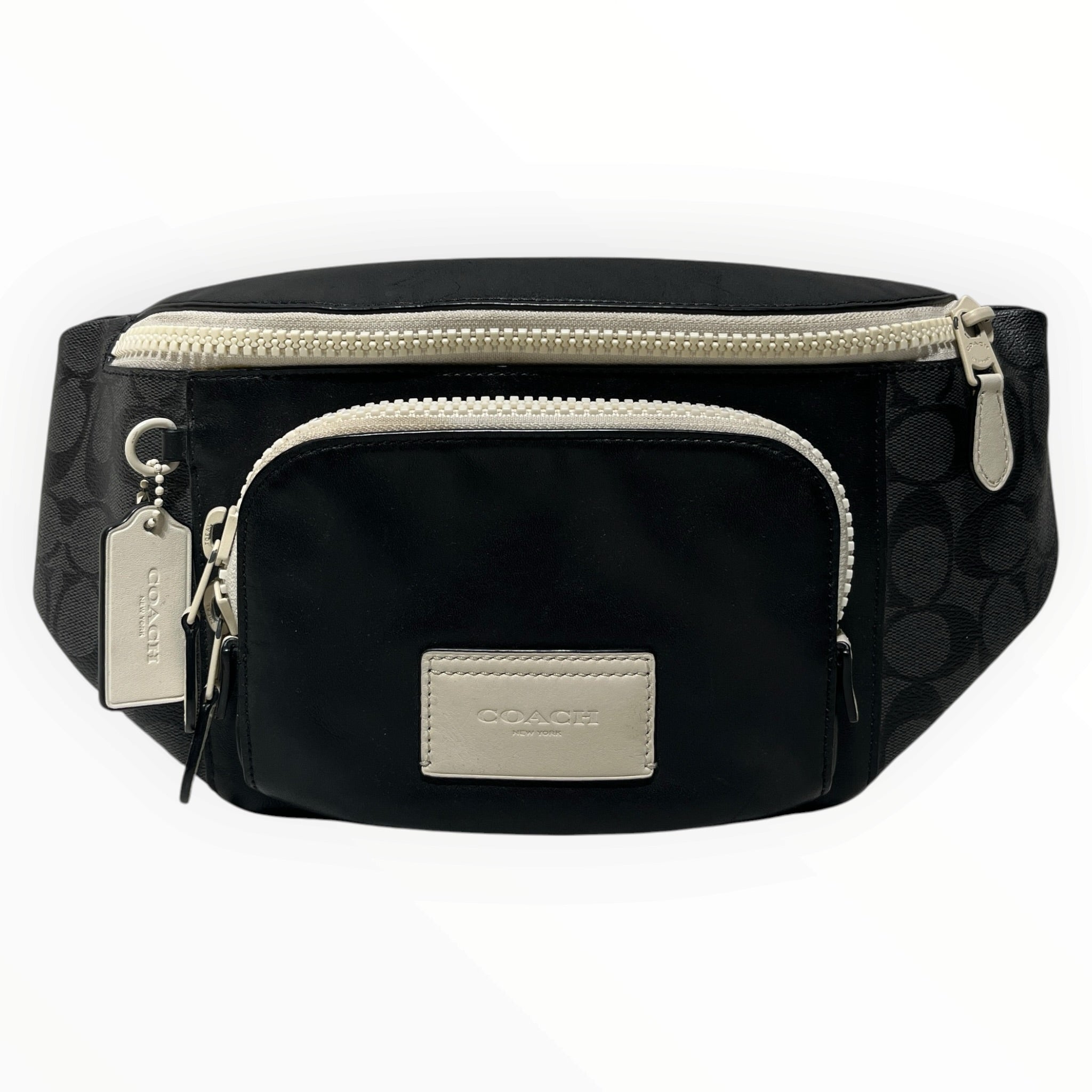 COACH/Cross Body Bag/Monogram/Leather/BLK/ view 1