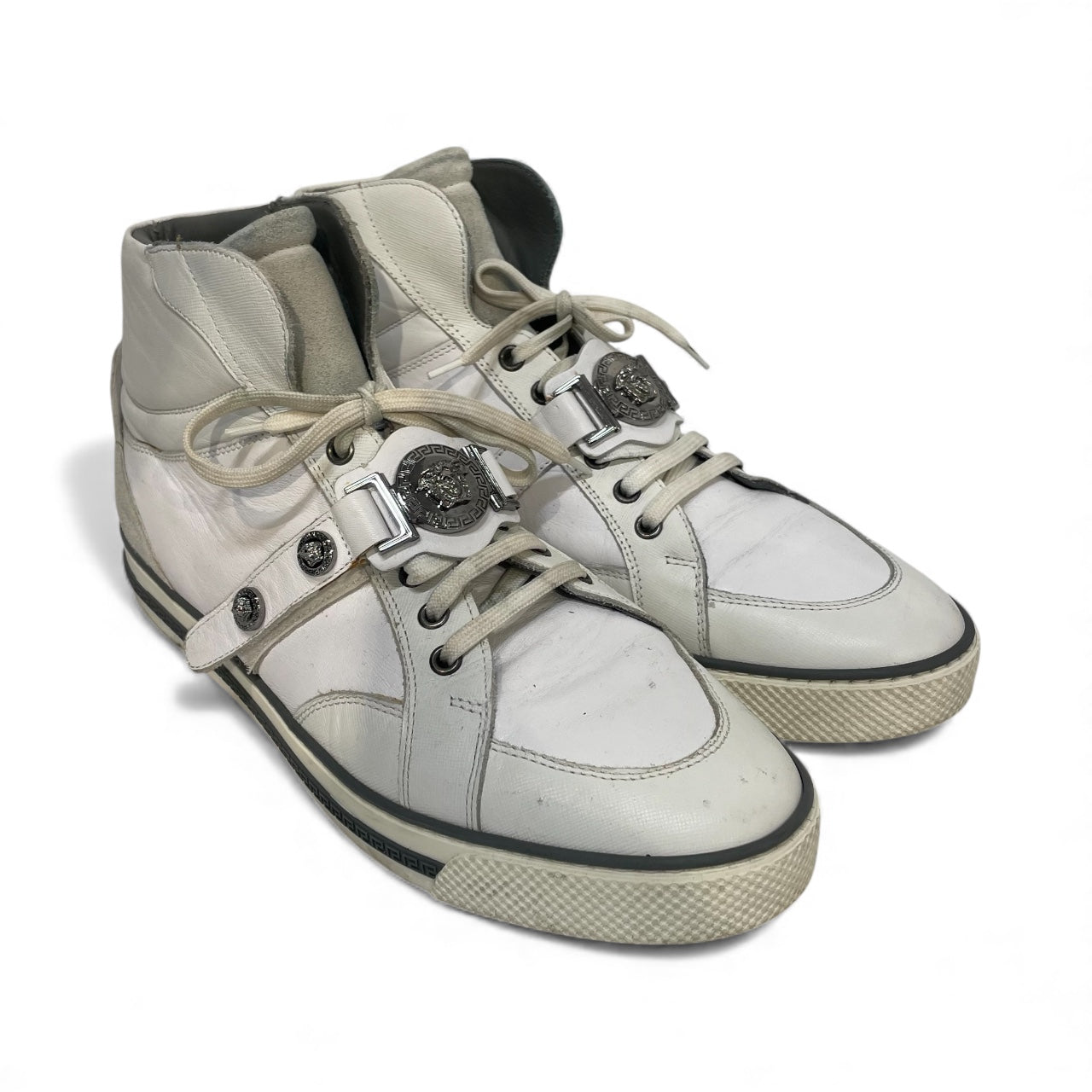 VERSACE/Hi-Sneakers/EU 44/Leather/WHT/`````````````````````````````` view 1