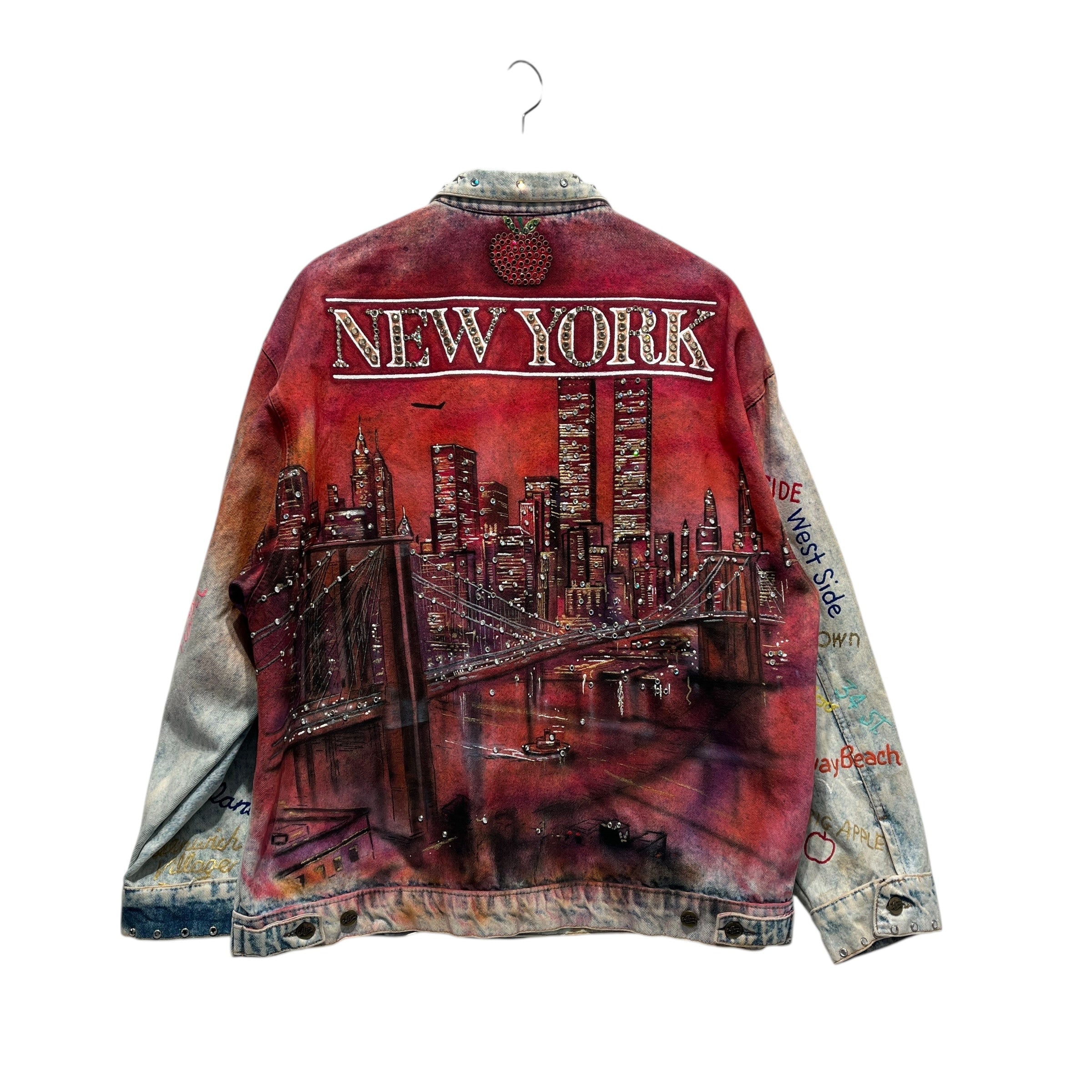 THE TONY ALAMO OF NASHVILLE/Jacket/XL/Denim/MLT/All Over Print/NEW YORK 1987 CUSTOM stain view 2