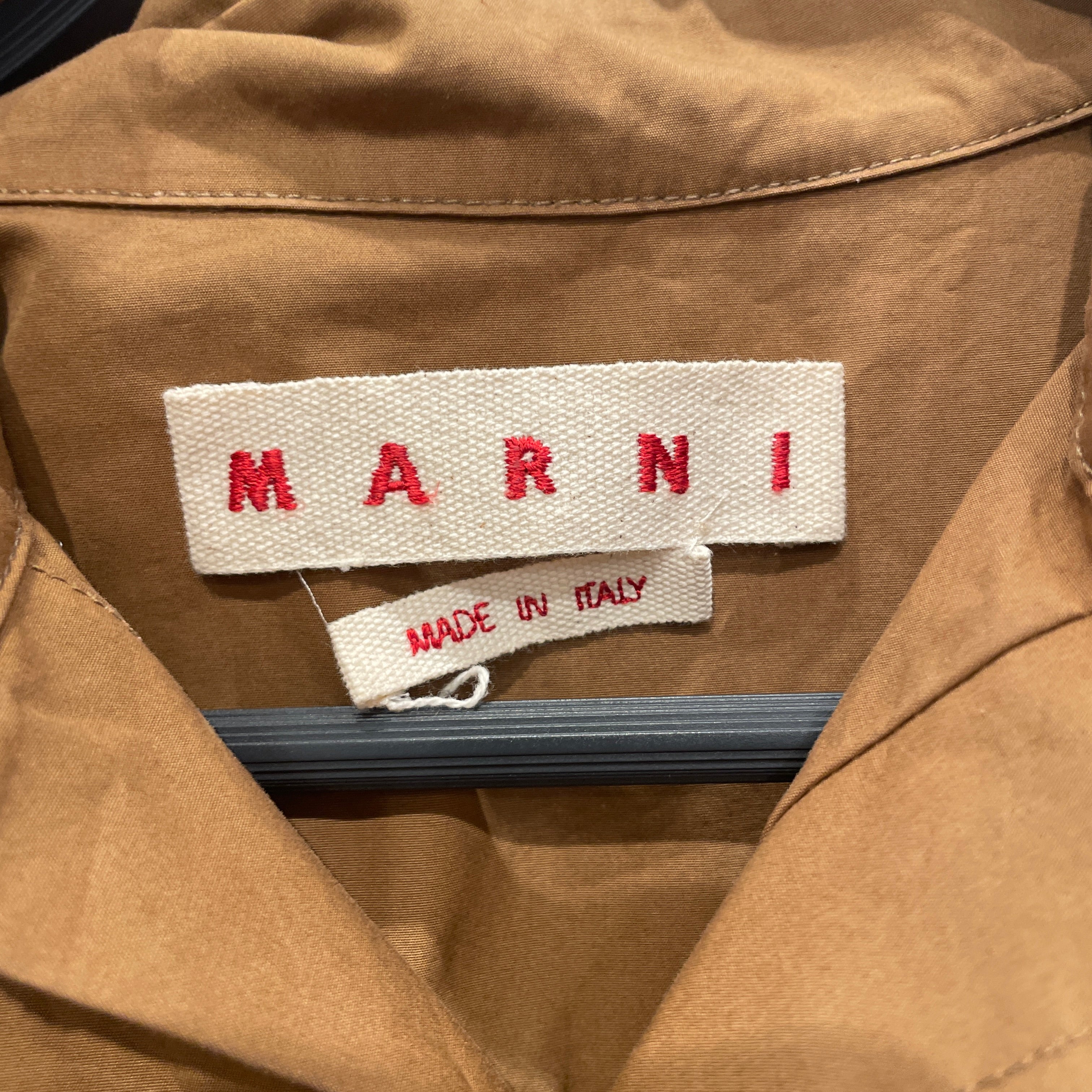 MARNI/Trench Coat/42/Cotton/BEG/Stripe/PAINTED STRIPE TRENCH view 3