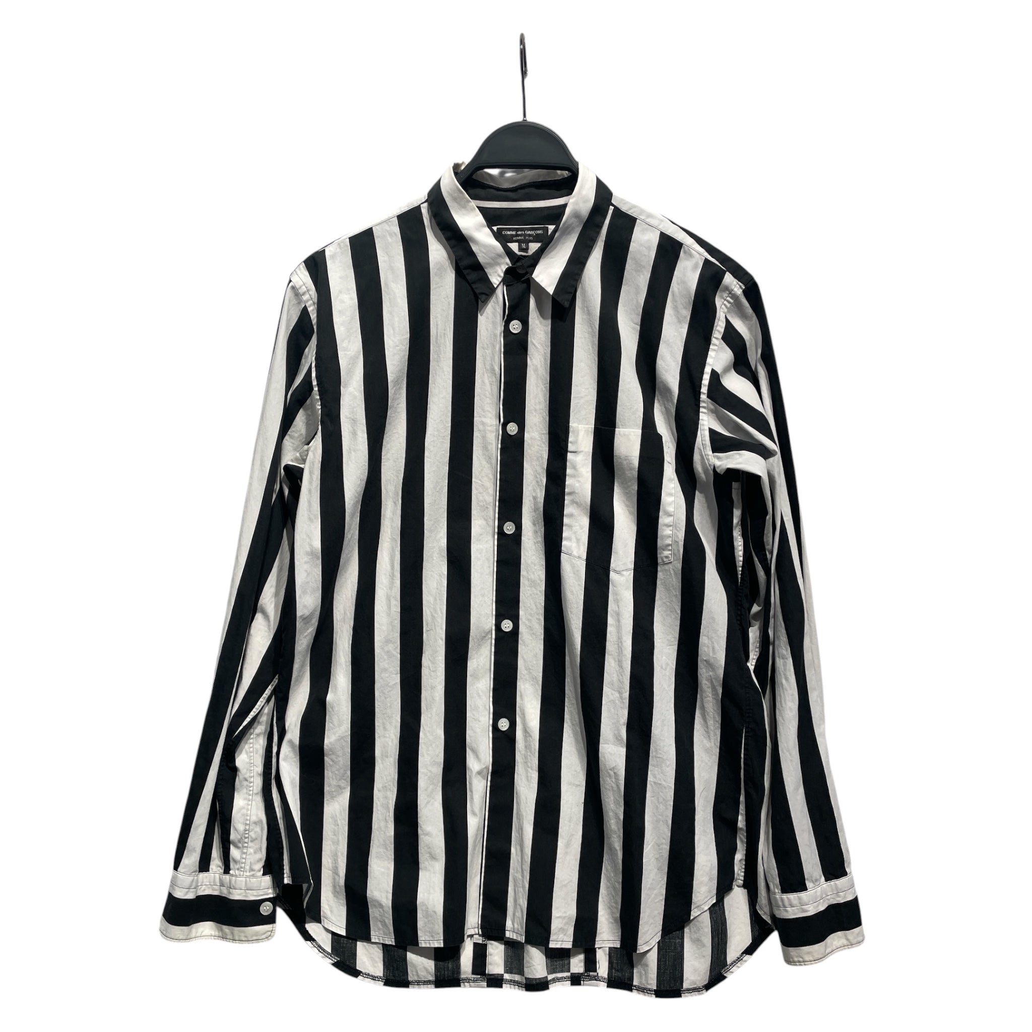 COMME des GARCONS HOMME PLUS/LS Shirt/M/Cotton/WHT/Stripe/STRIPE SHIRT/ view 1