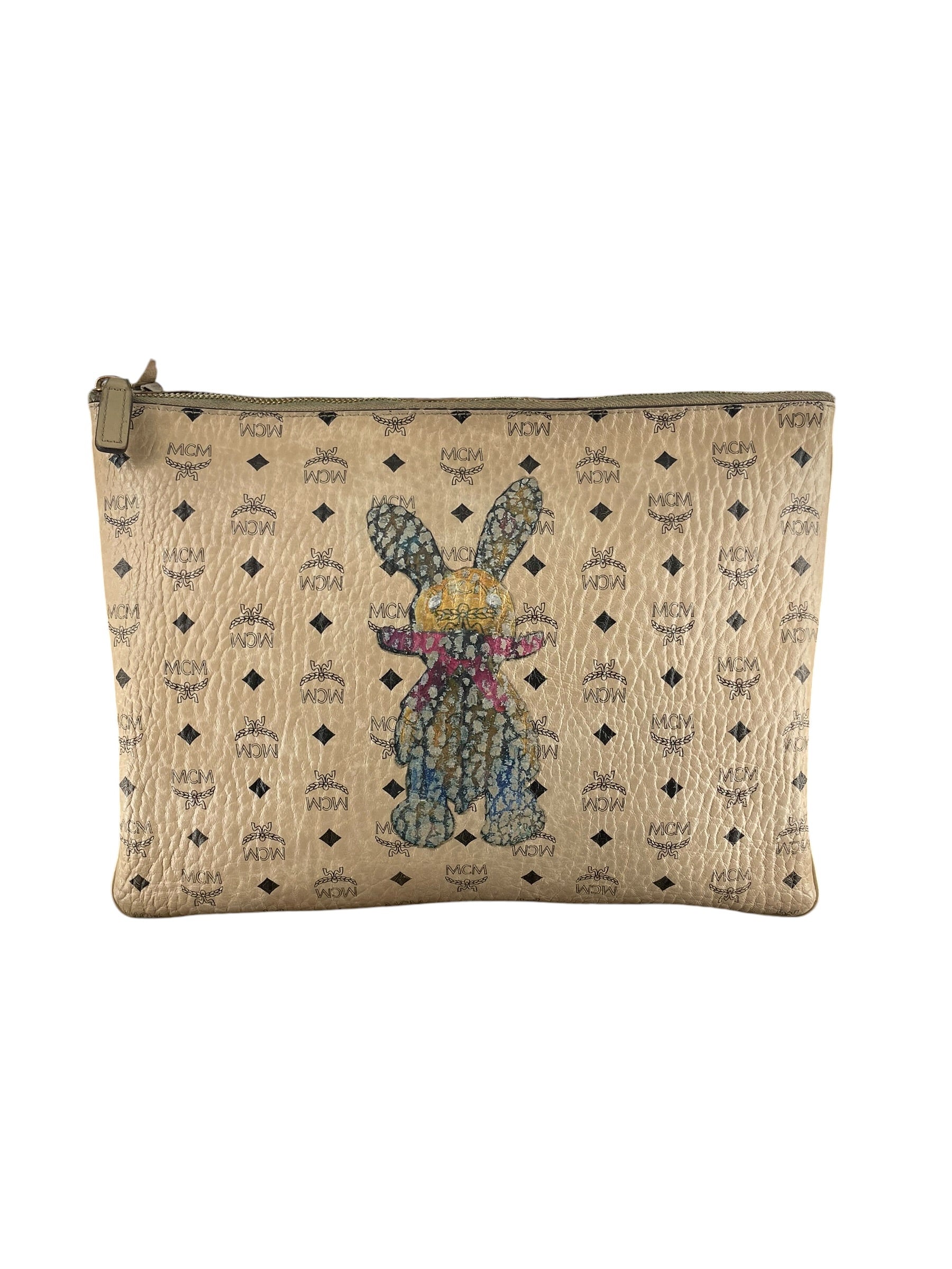 MCM/Clutch Bag/All Over Print/Leather/BEG/MYZ6AXL81IG001 view 1
