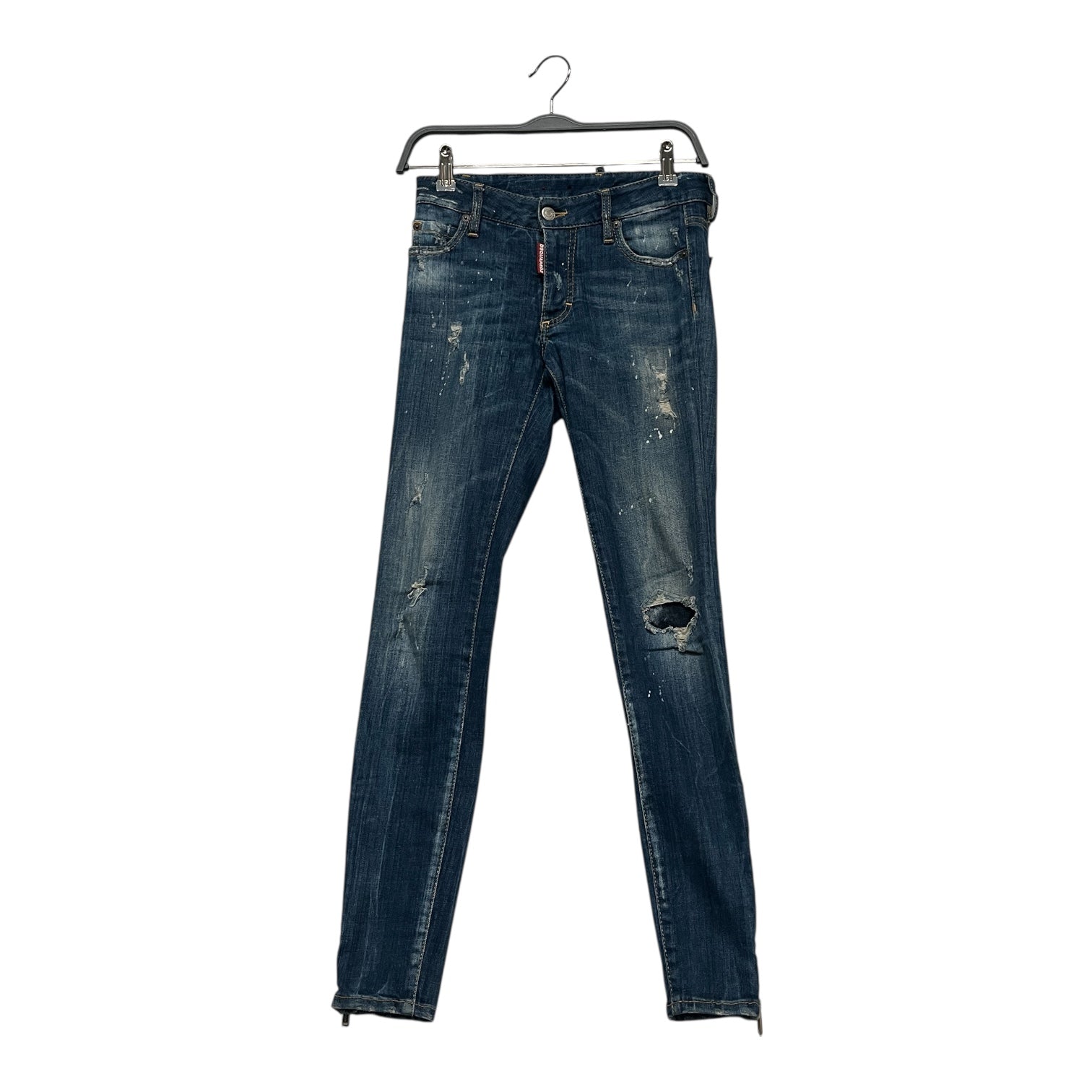 DSQUARED2/Skinny Pants/38/Denim/IDG/Distressed/ZIP LEGS view 1
