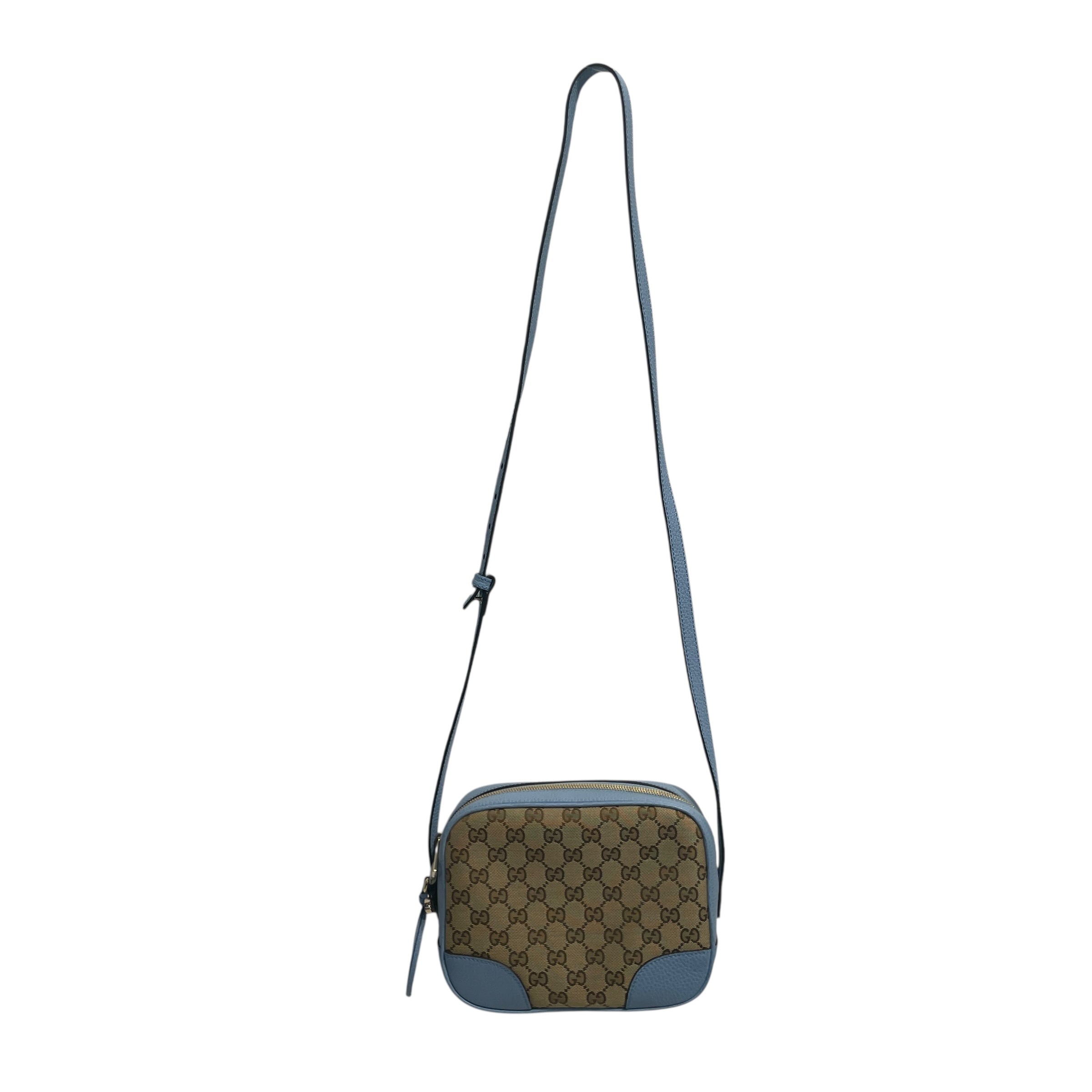 GUCCI/Cross Body Bag/Monogram/Leather/BLU/bree disco view 2