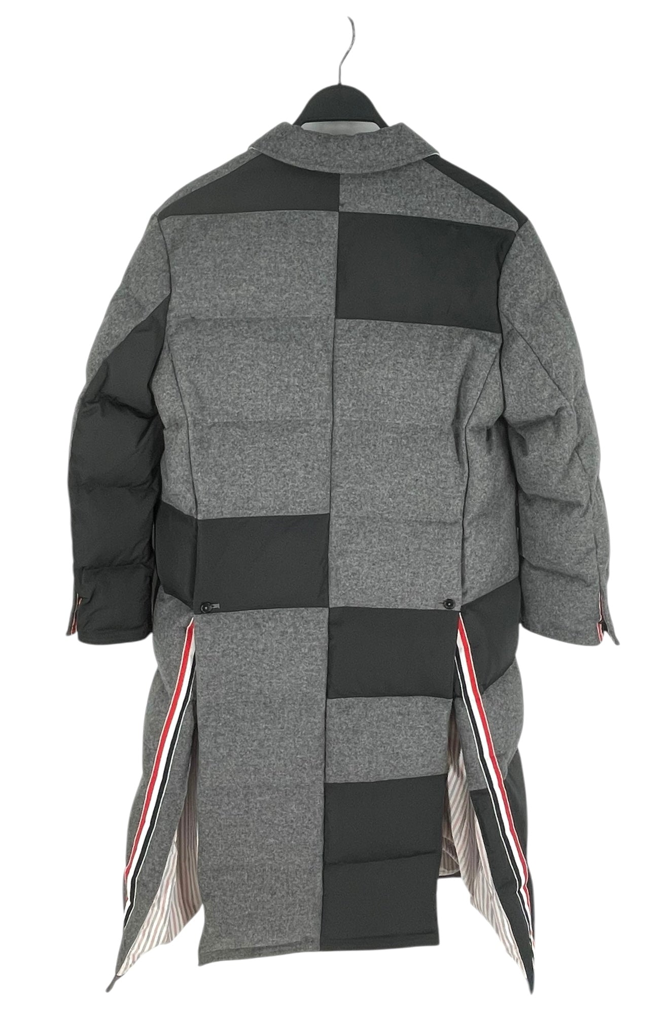 THOM BROWNE. NEW YORK/Trench Coat/40/Wool/GRY/Maxi Length/DOWNFILL CHESTERFIELD OVERCOAT view 2