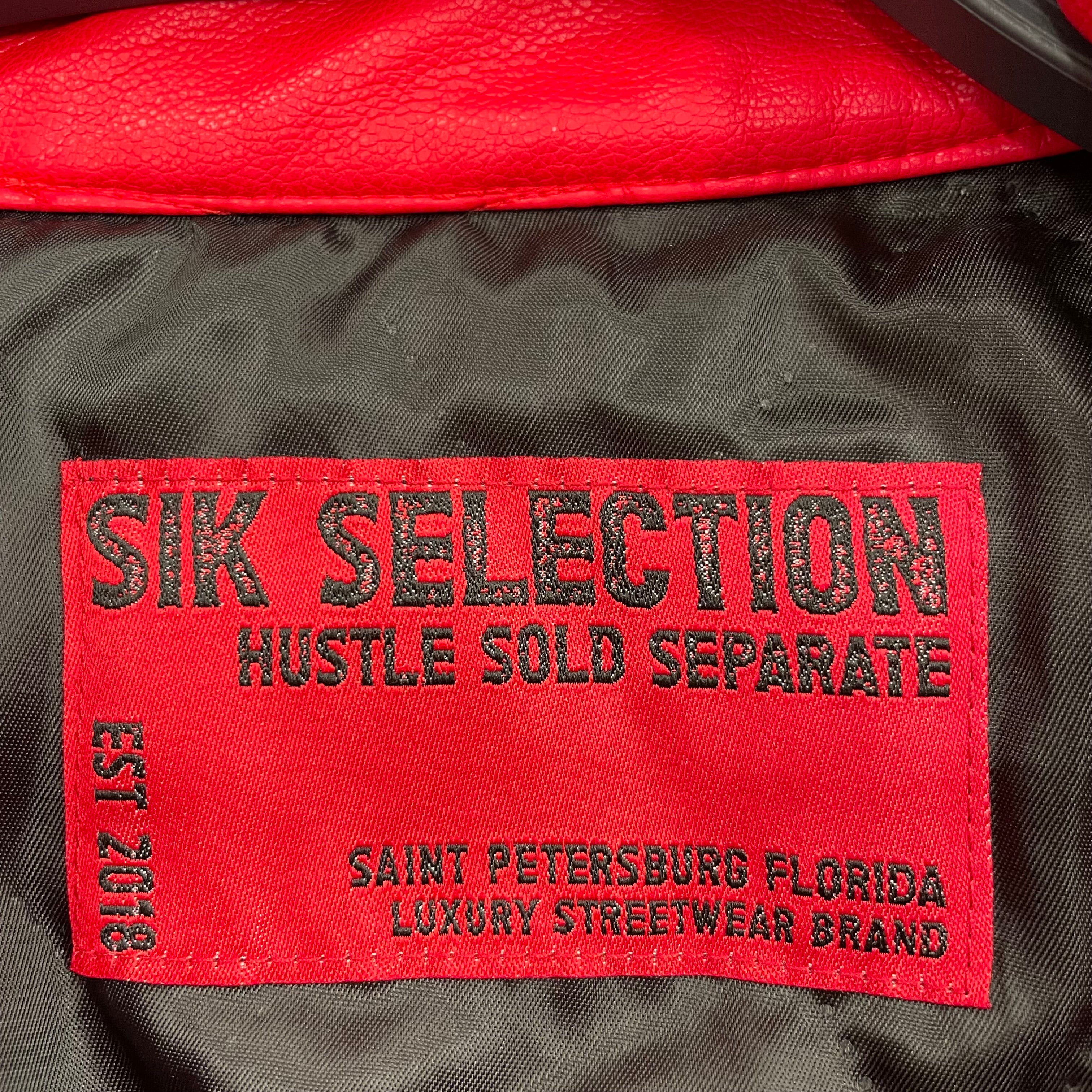 Sik Selection/Leather Jkt/M/Leather/BLK/TwoTone Moto jckt view 3