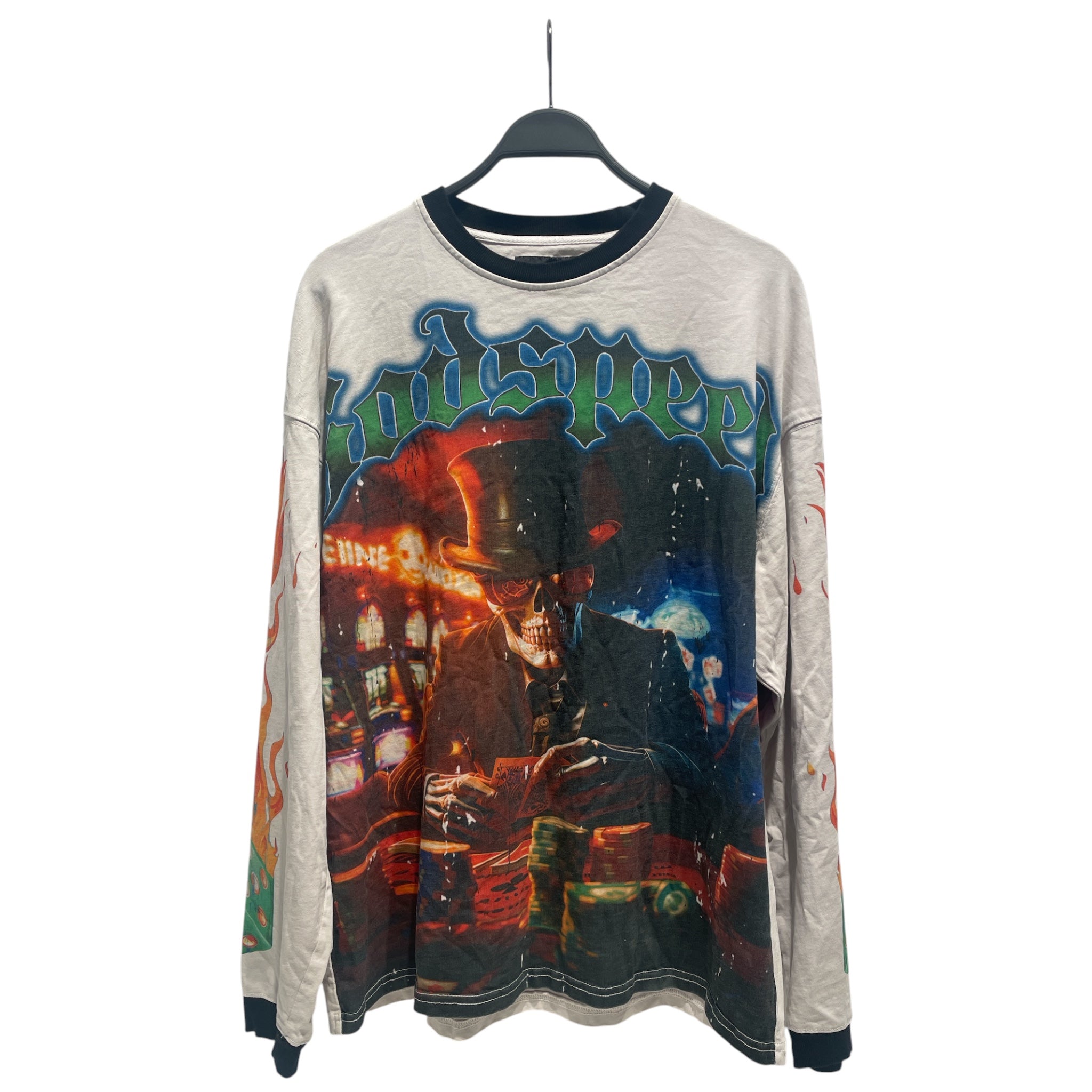 GODSPEED NEW YORK/LS T-Shirt/XS/Cotton/WHT/All Over Print/Men's Lifes A Gamble view 1