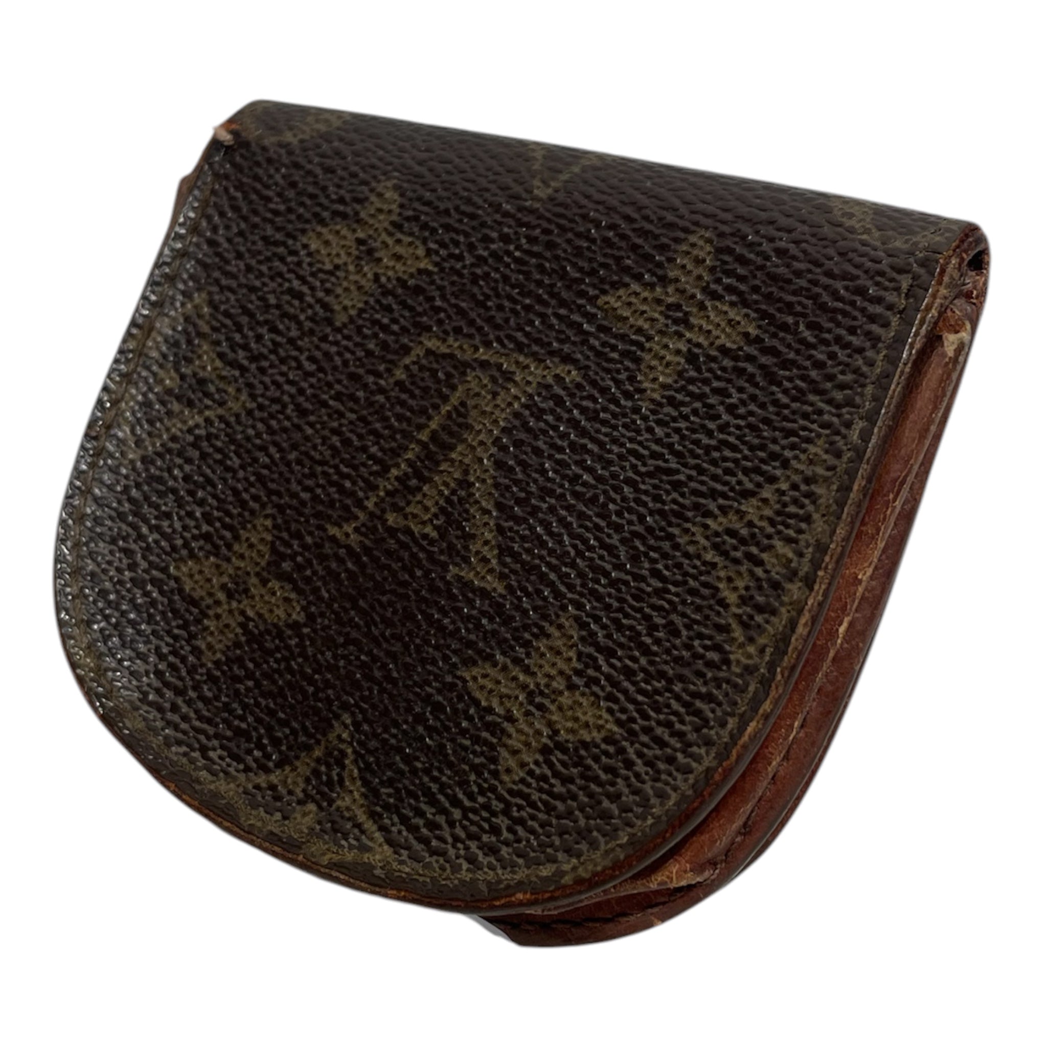 LOUIS VUITTON/Coin Wallet/Monogram/Leather/BRW/coin purse view 2
