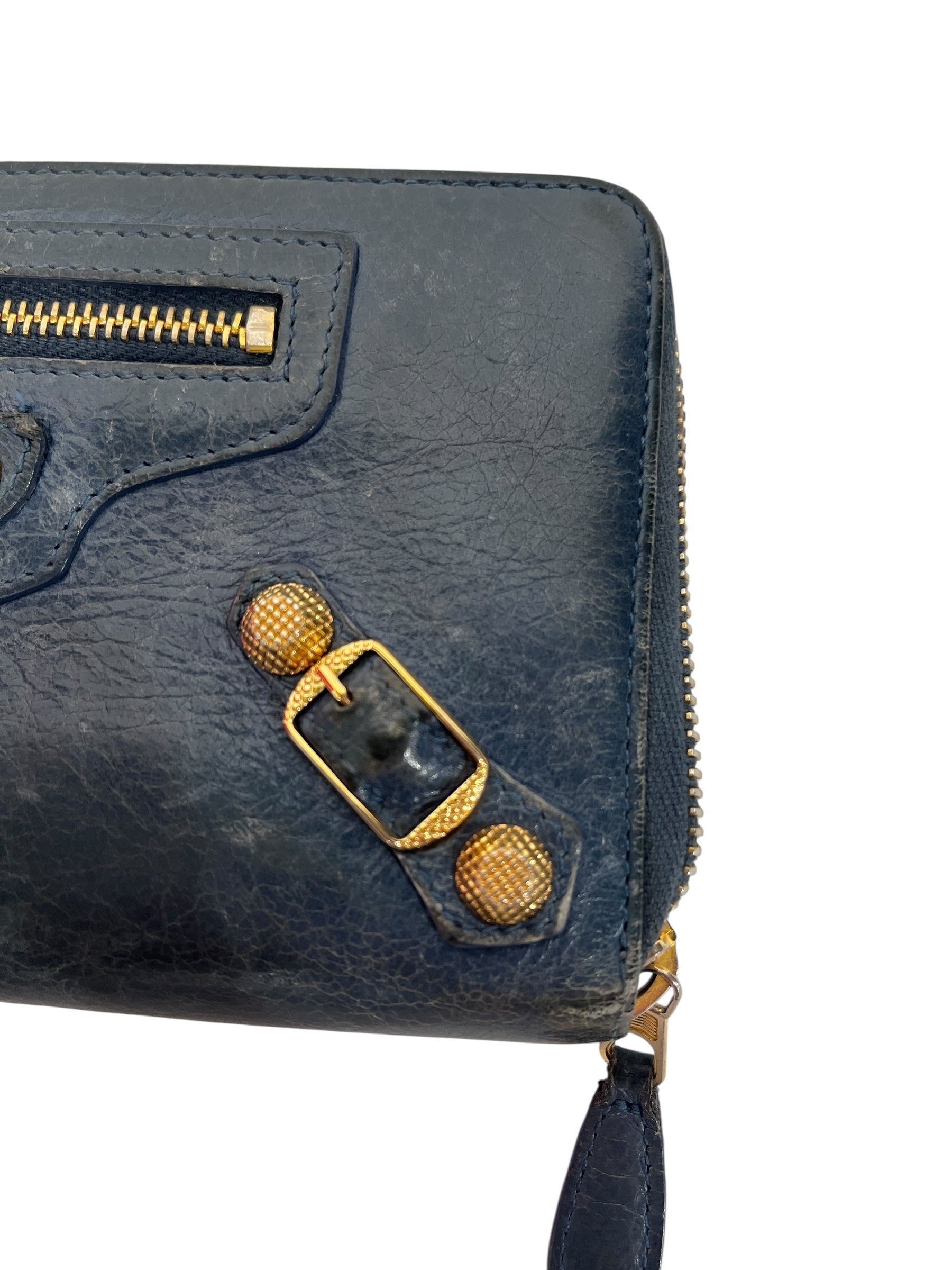BALENCIAGA/Long Wallet/Leather/BLU/BLUE view 5