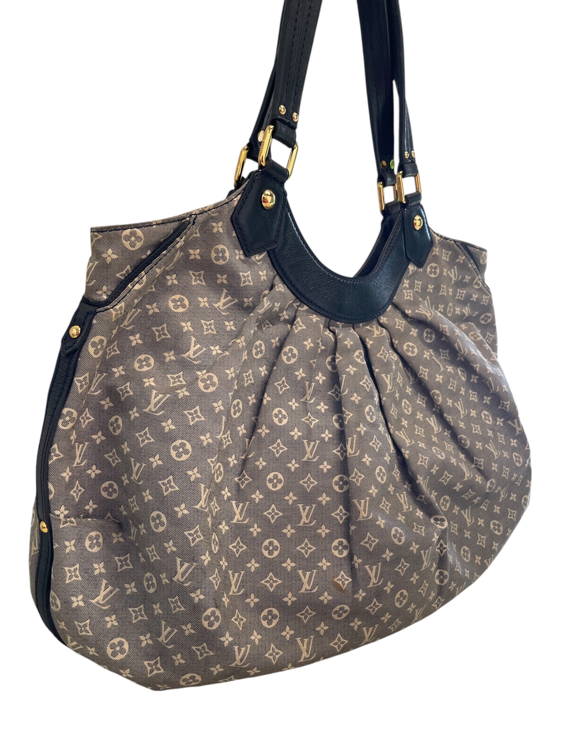 LOUIS VUITTON/Tote Bag/Monogram/Cotton/GRY/MTRYW3J/BLACK LEATHER TRIM view 6