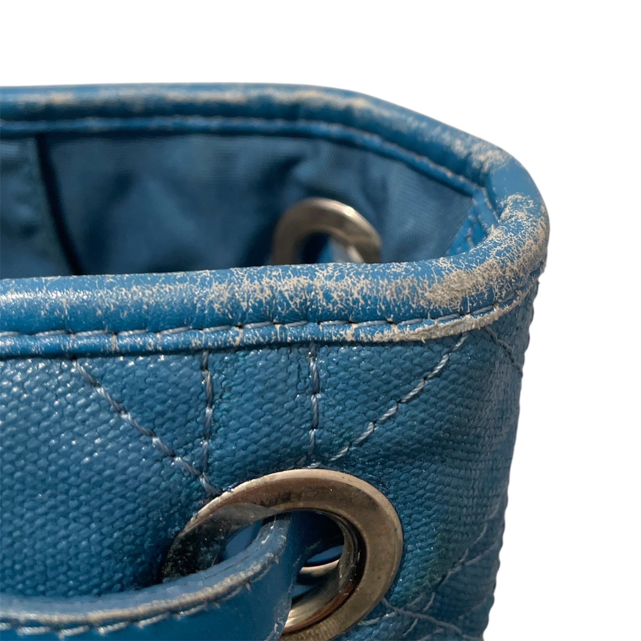 Christian Dior/Tote Bag/BLU/PANAREA COATED CANVAS QUILTING view 6