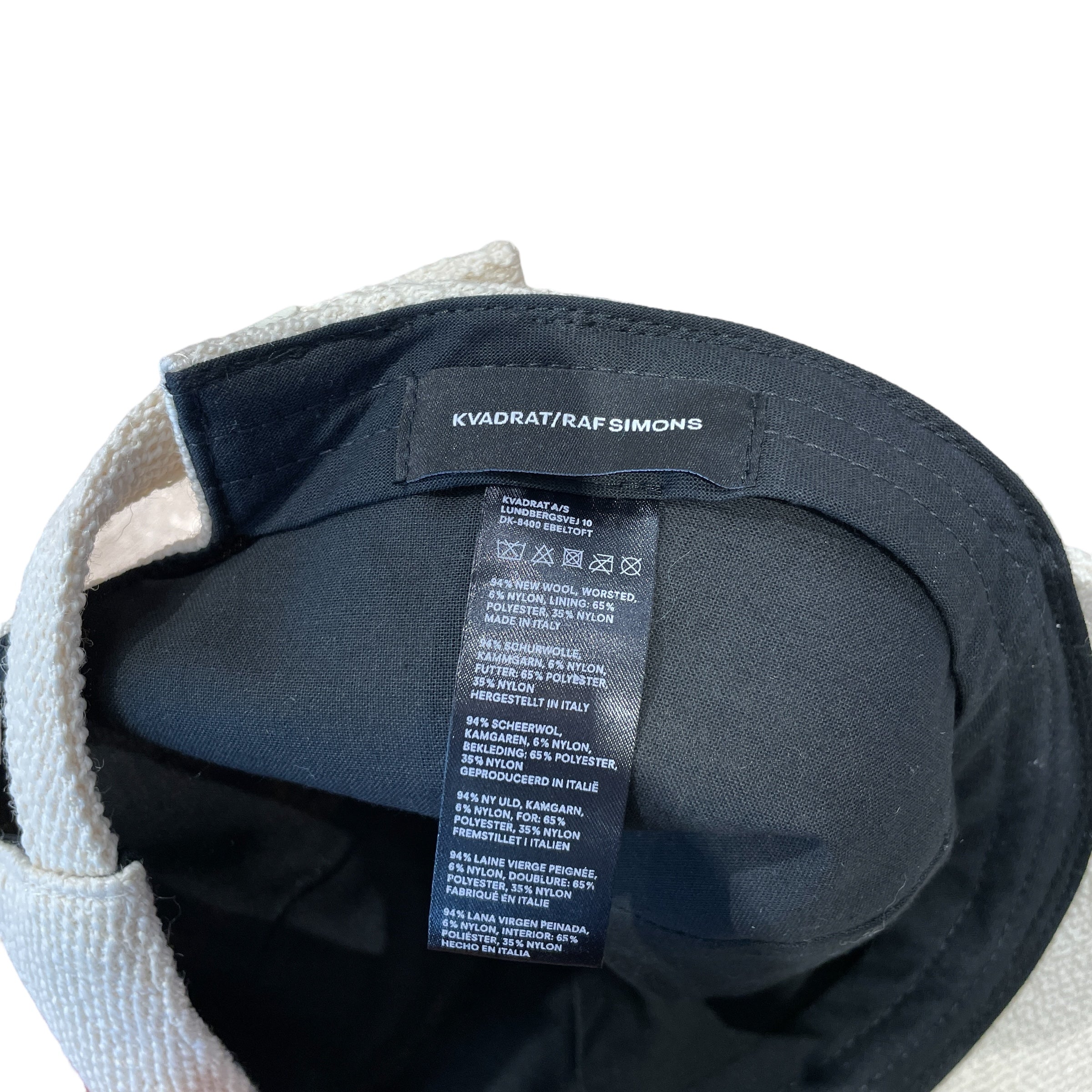 RAF SIMONS/Cap/Wool/WHT/ view 3