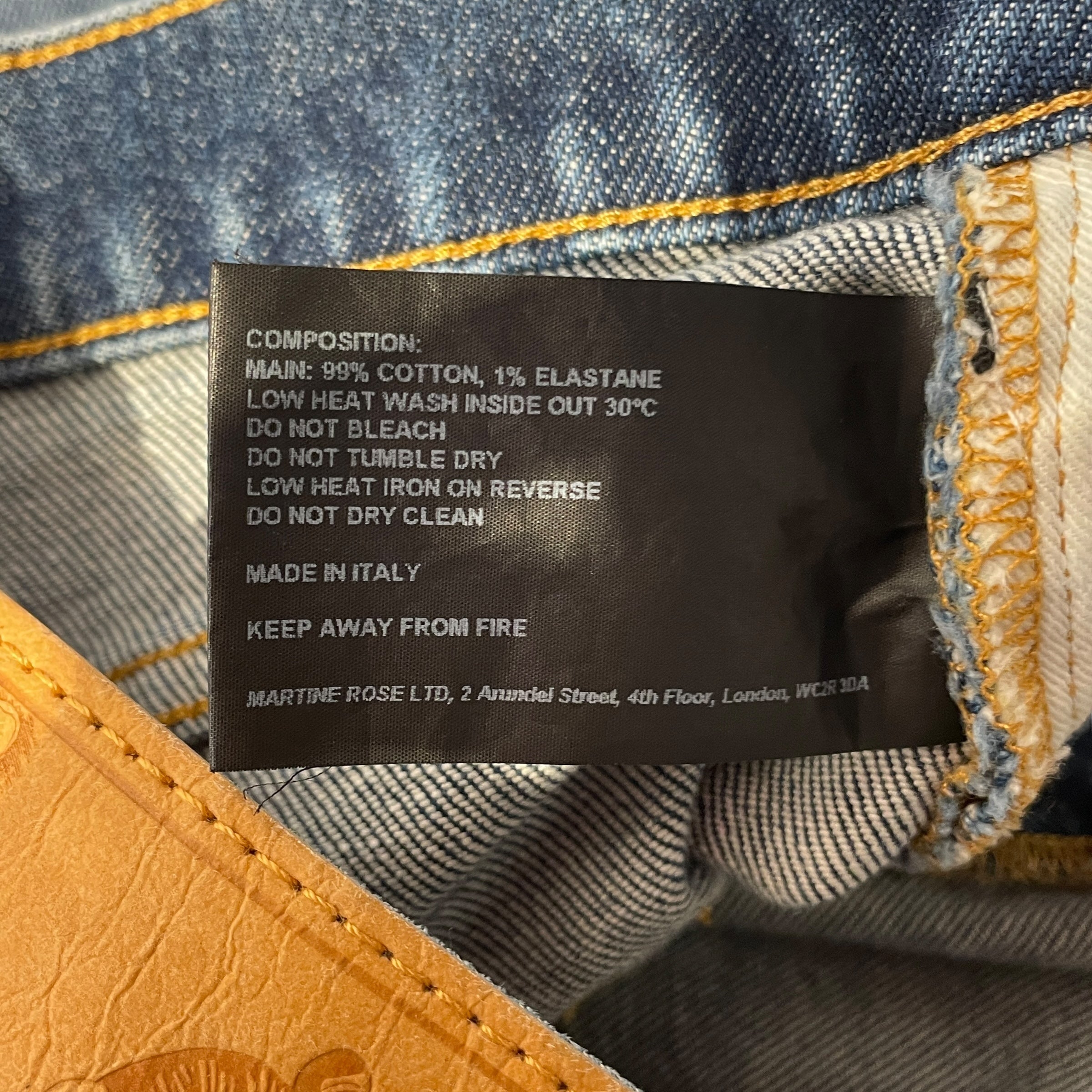 MARTINE ROSE/Straight Pants/S/Denim/IDG/ view 4