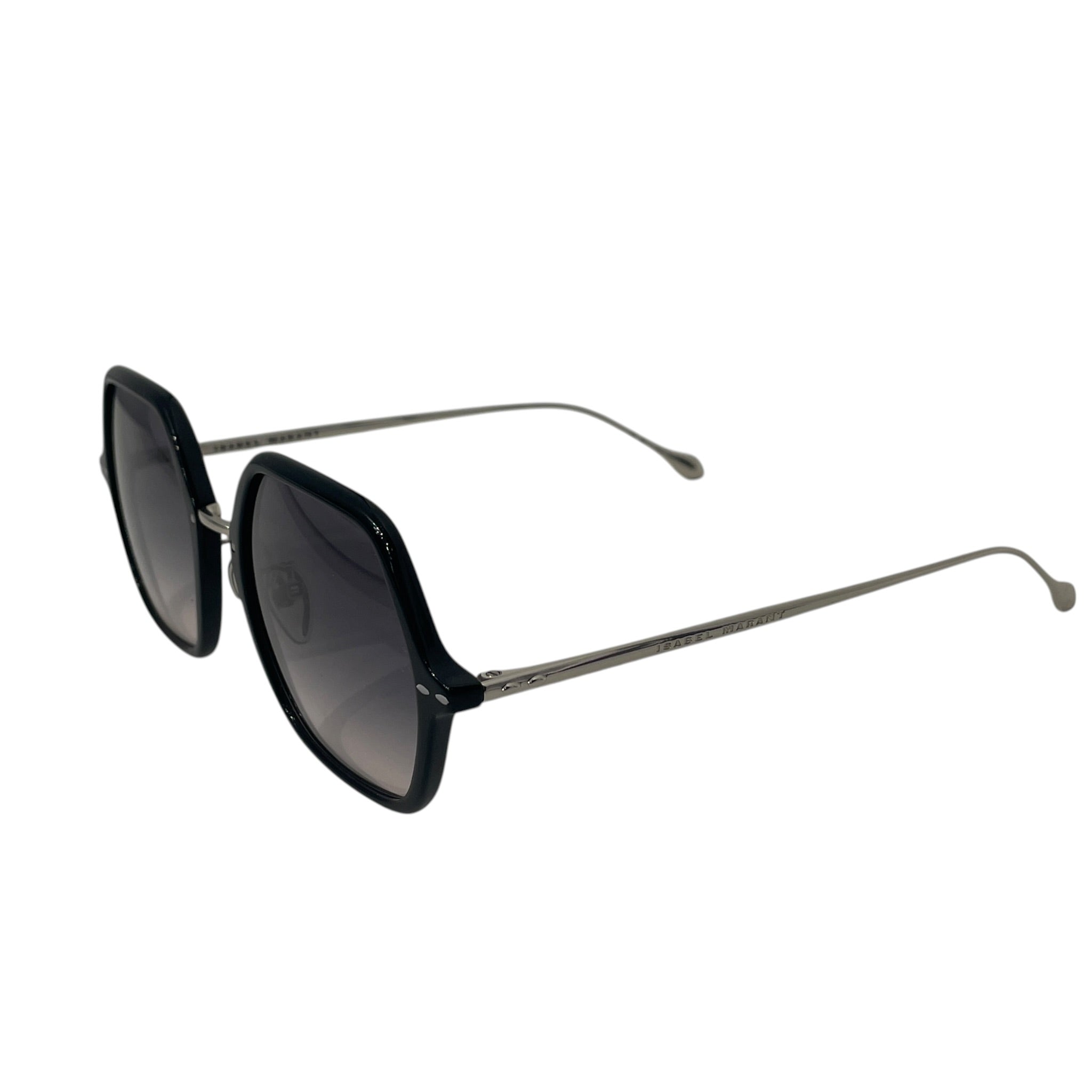 ISABEL MARANT/Sunglasses/Plastic/BLK/geometric frame gradient lens view 2