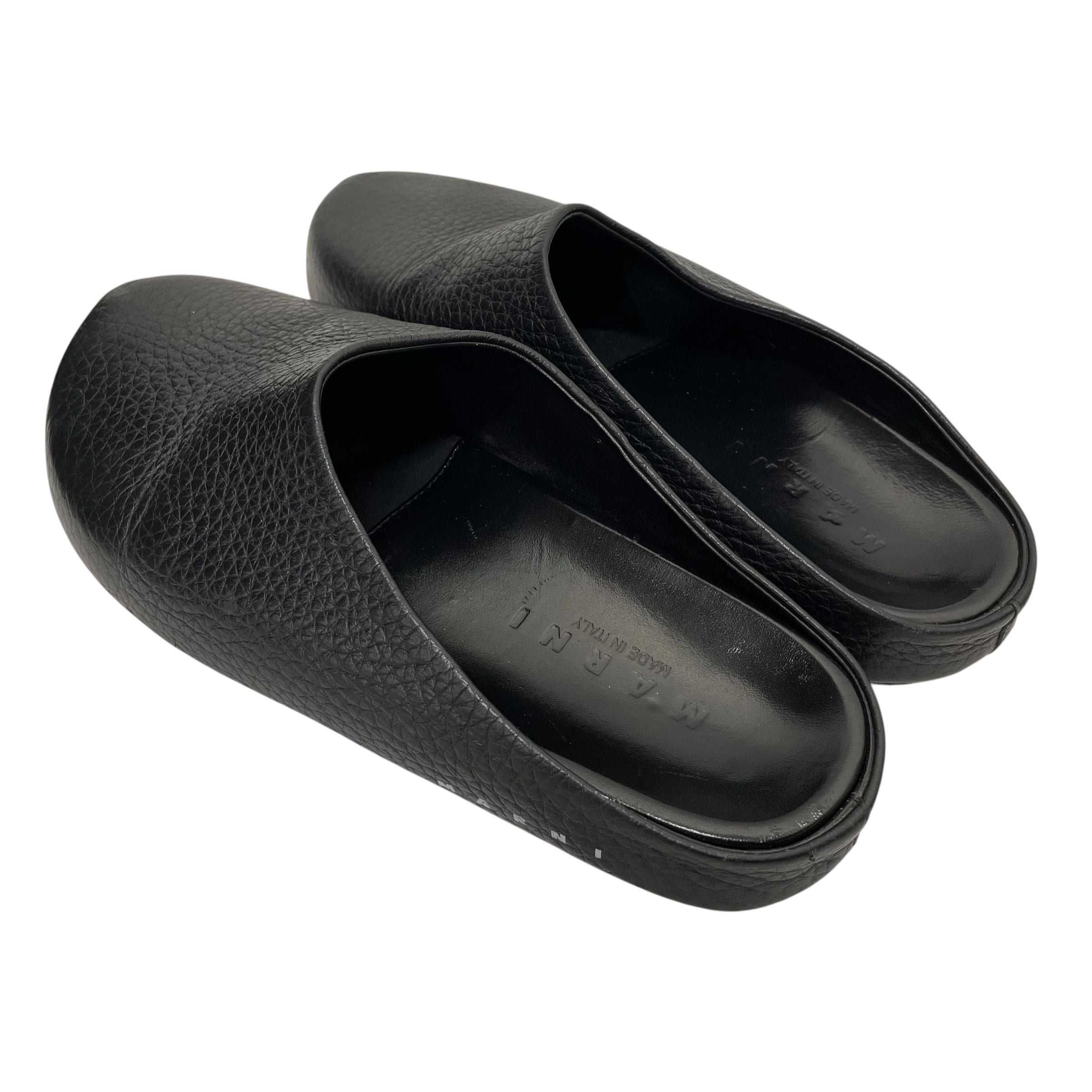 MARNI/Sandals/EU 41/Leather/BLK/LEATHER CLOGS view 2
