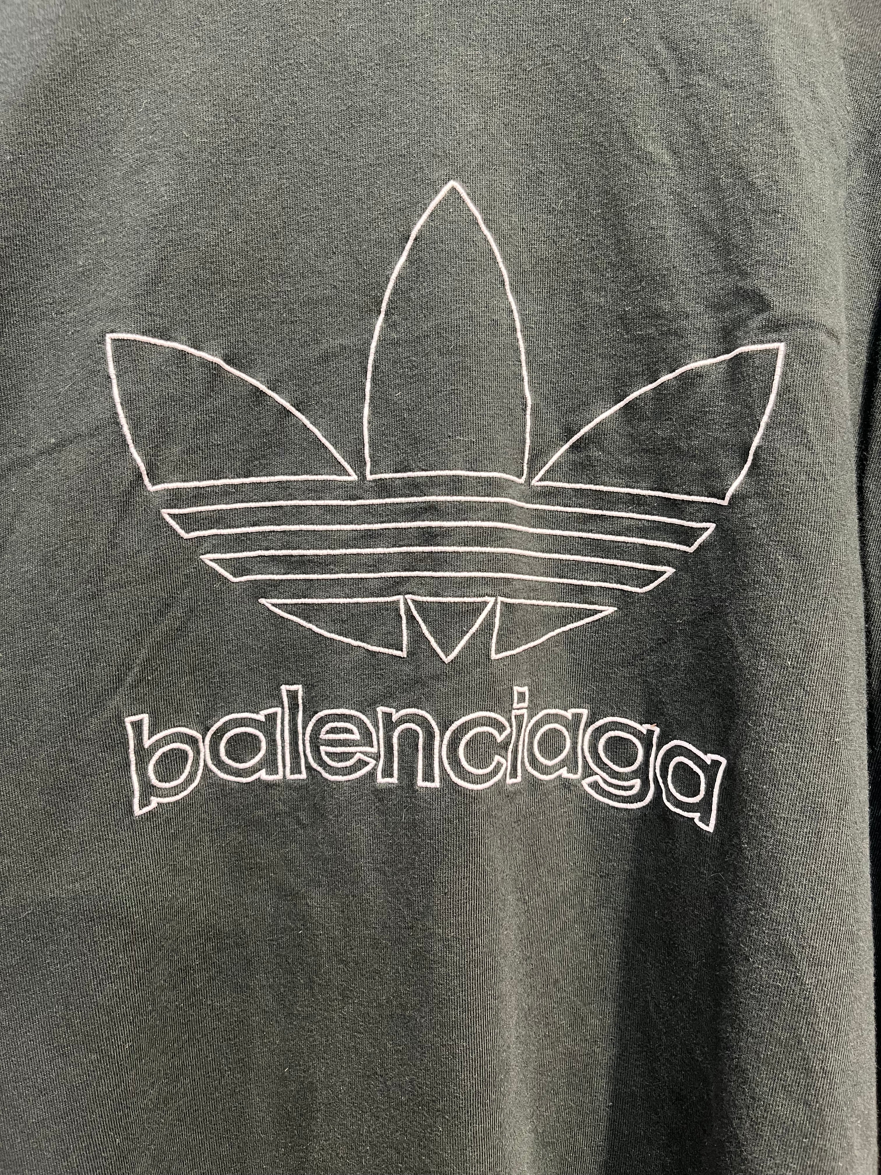 BALENCIAGA/adidas/T-Shirt/L/Cotton/BLK/ADIDAS ON CHEST view 5