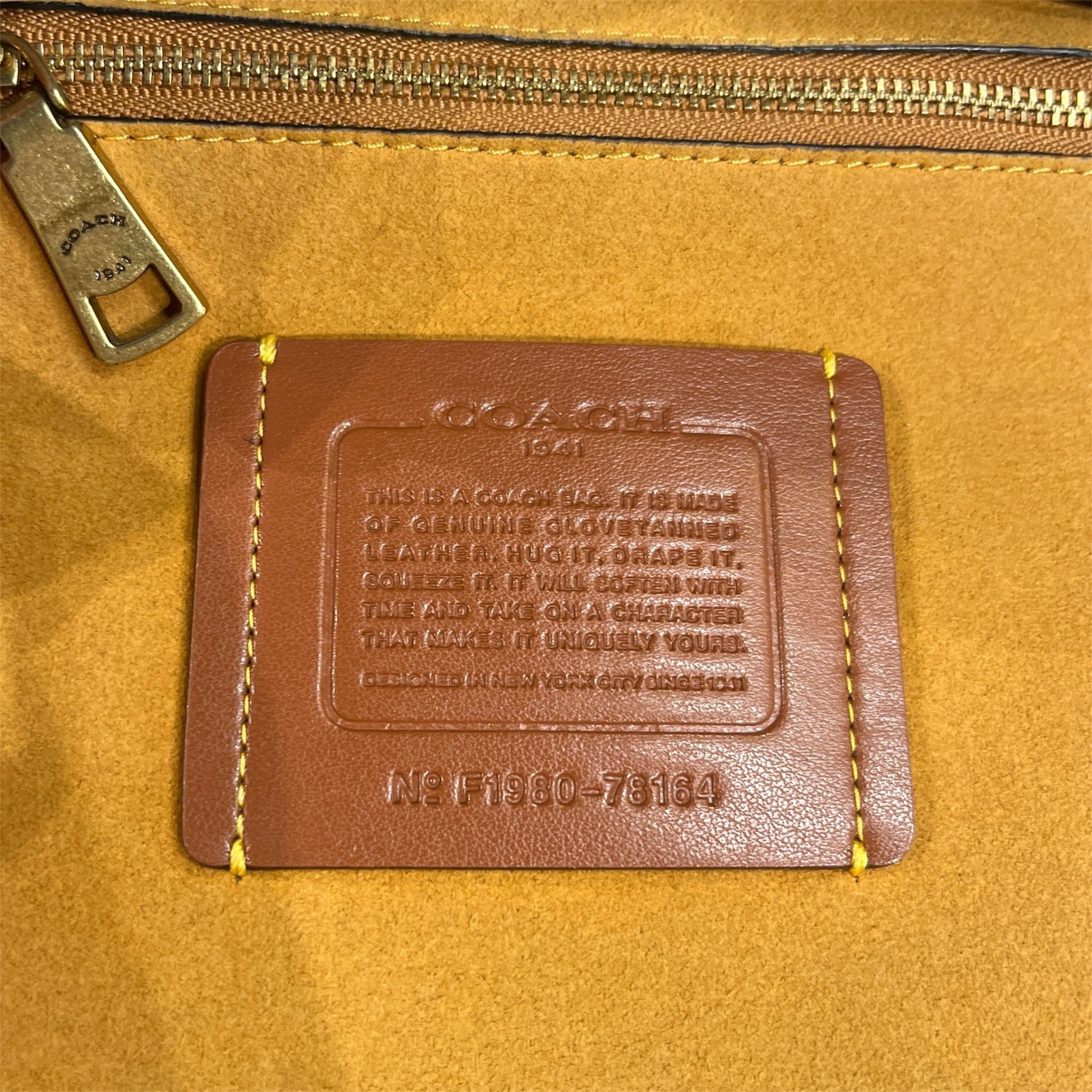 COACH/Tote Bag/Leather/NVY/TROUPE TURNLOCK TOTE view 5