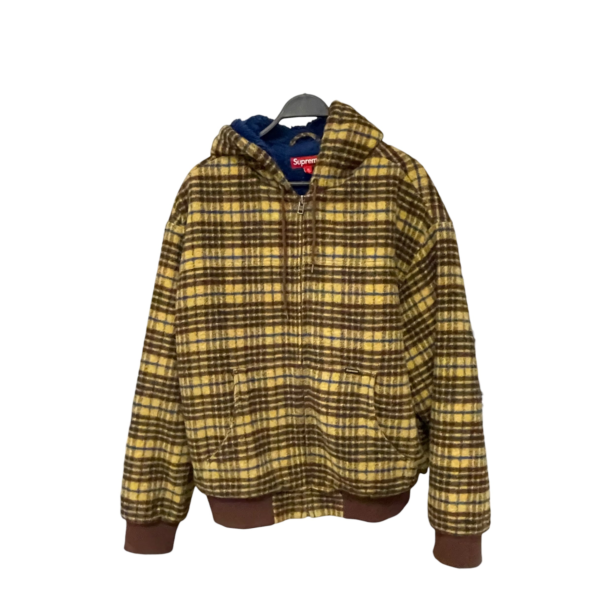 Supreme/Jacket/XL/Polyester/YLW/Plaid/BLUE FUR LINE view 1