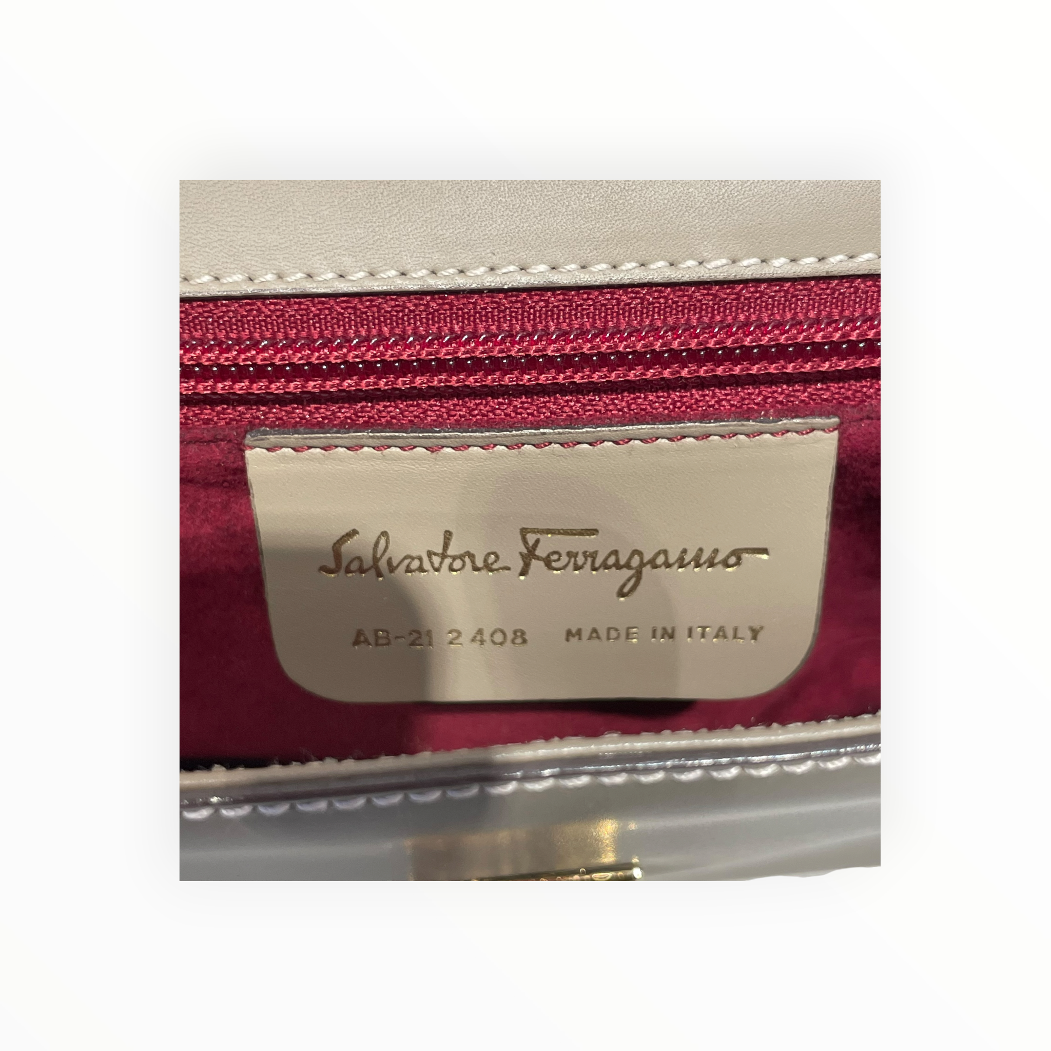 Salvatore Ferragamo/Hand Bag/Leather/BEG/Gancini Clasp view 5