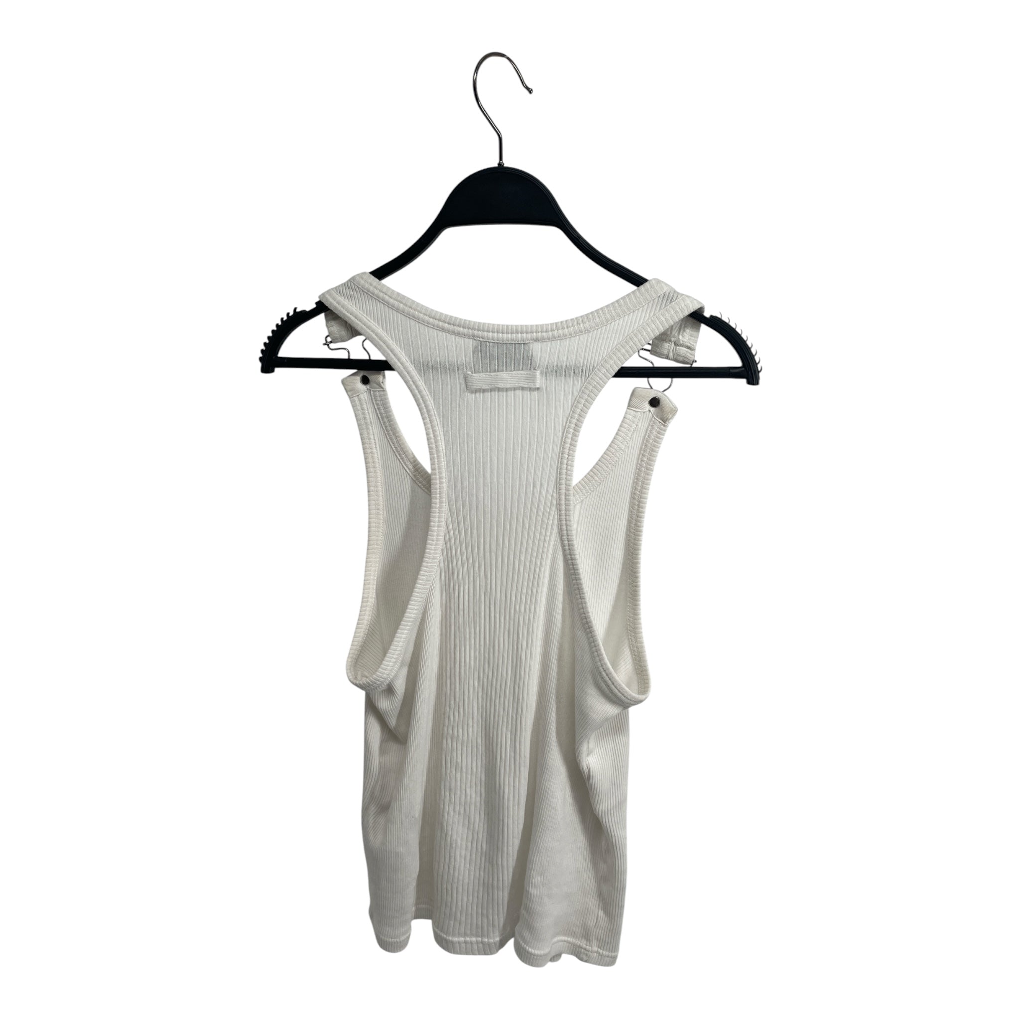 Jean Paul Gaultier/Tank Top/S/Cotton/WHT/SILVER REMOVEABLE SHOUDLER. view 2