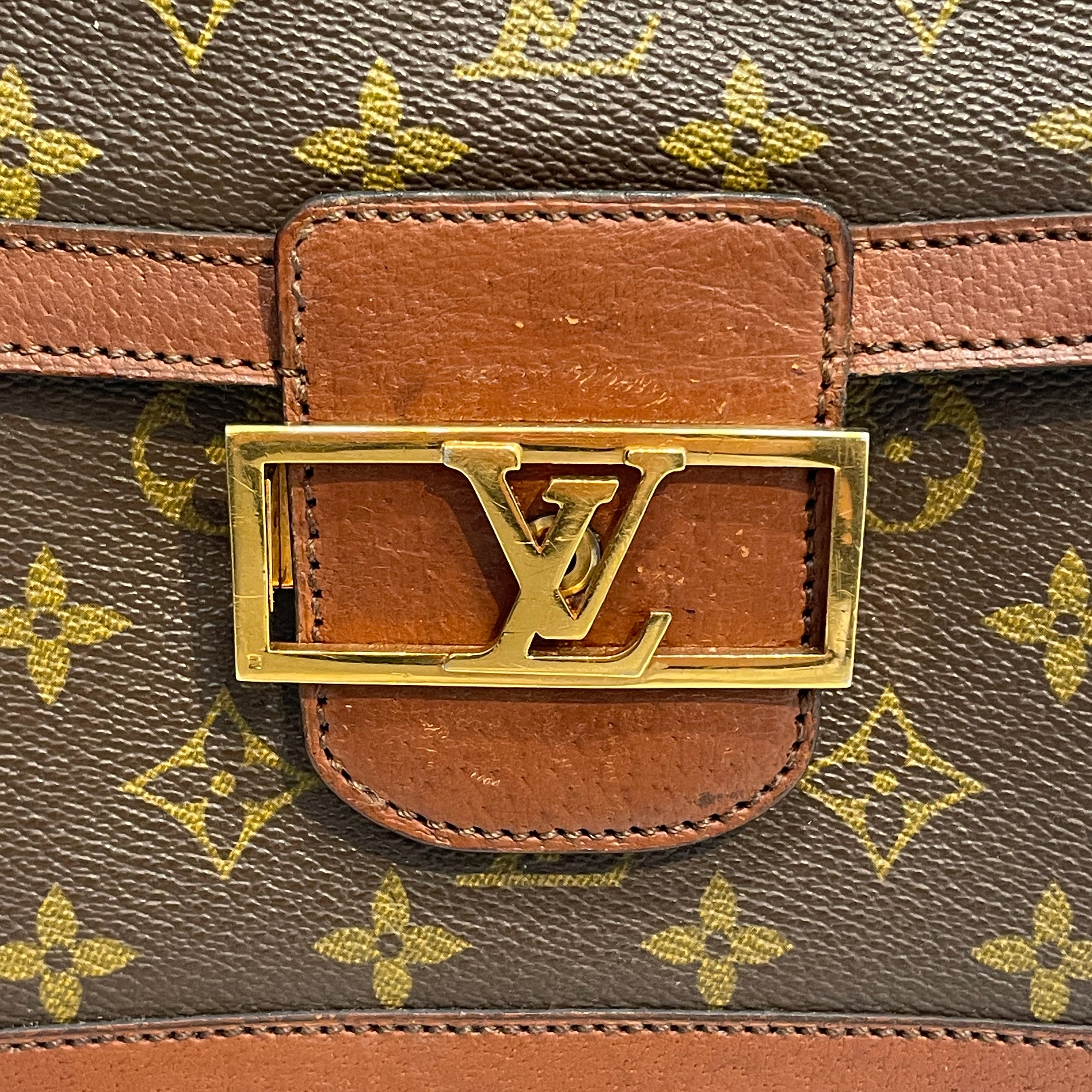 LOUIS VUITTON/Cross Body Bag/Monogram/Leather/BRW/Saint Cloud Vachetta Closure view 5