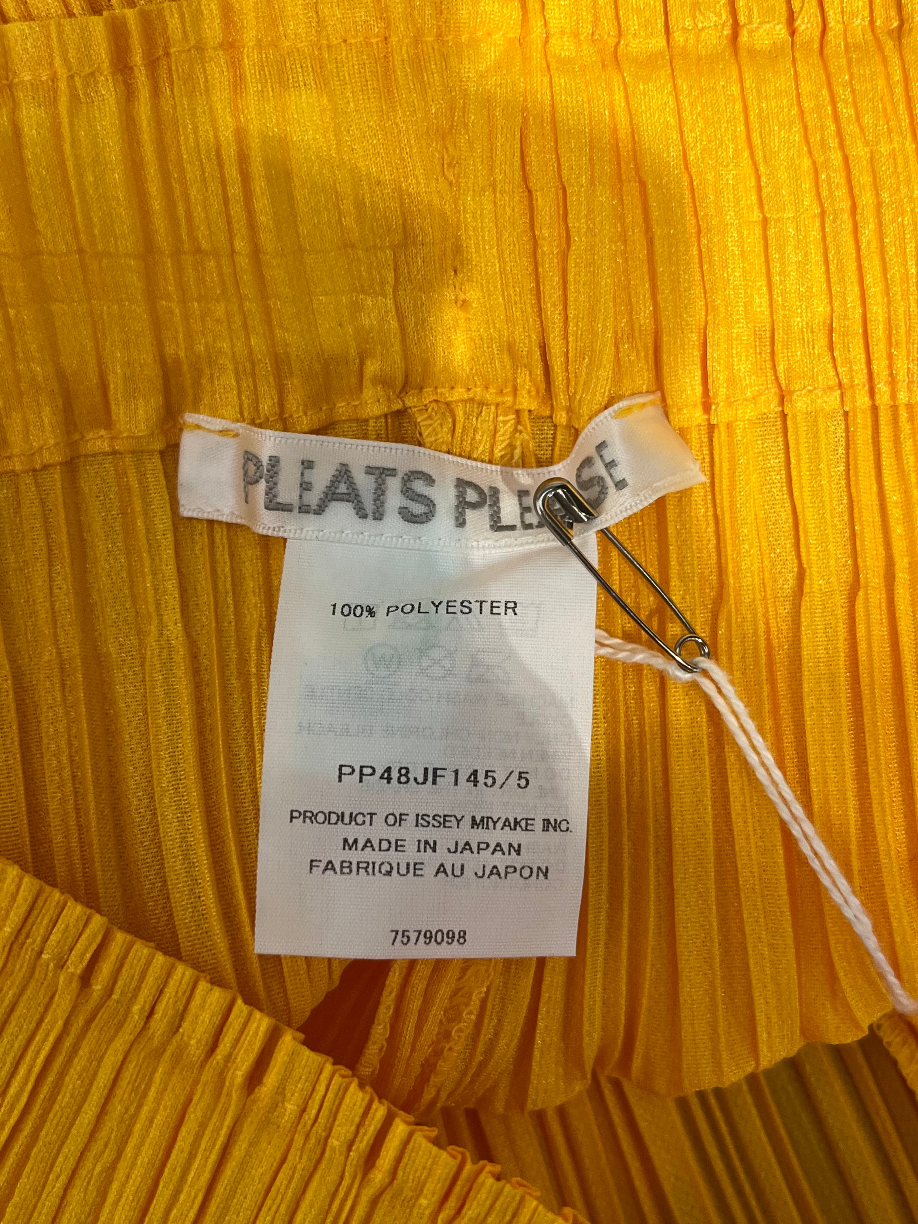 PLEATS PLEASE ISSEY MIYAKE/Bottoms/5/Polyester/YEL/YELLOW PLEATED PANTS view 3