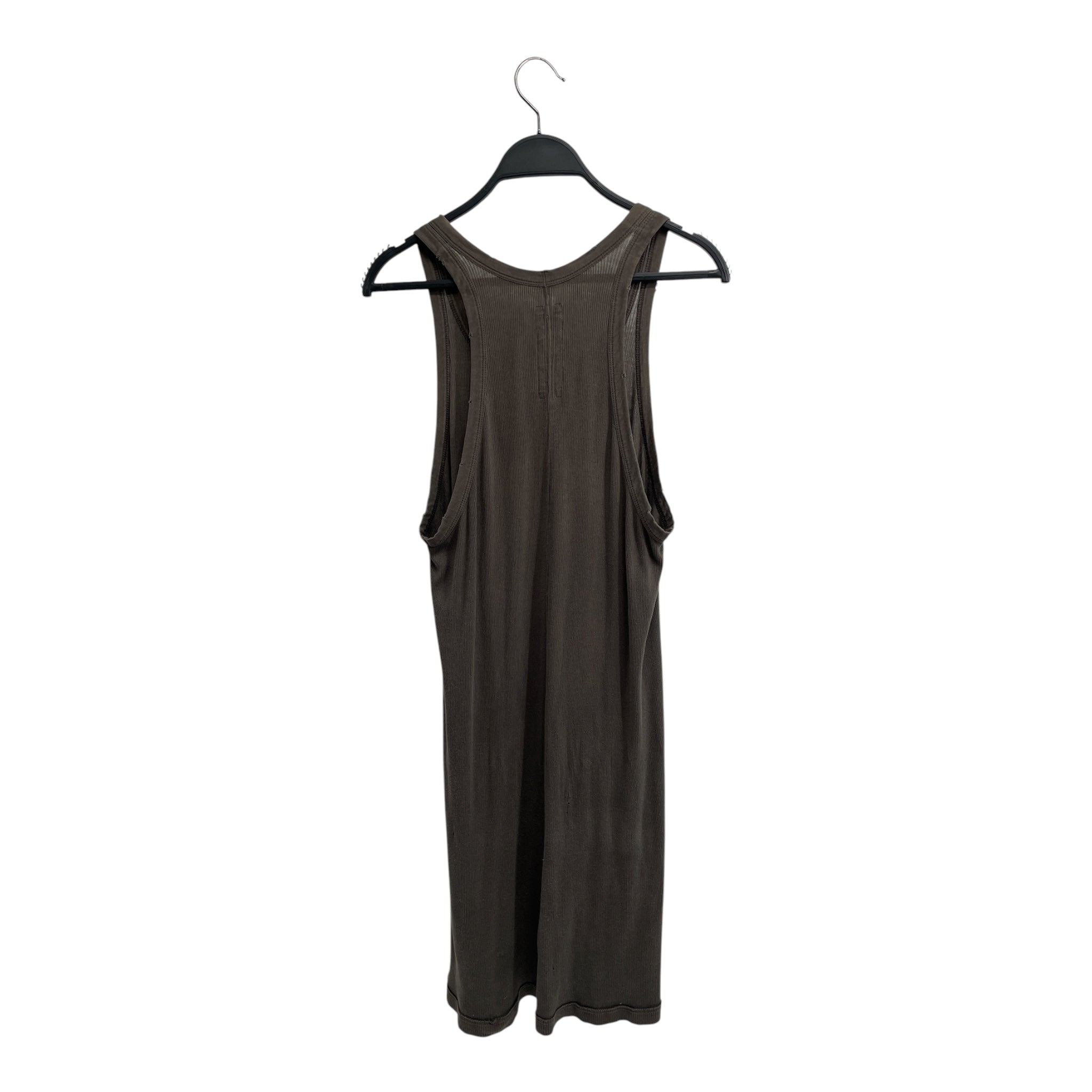Rick Owens/Tank Top/M/Cotton/GRY/RIBBED LONG TANK view 2