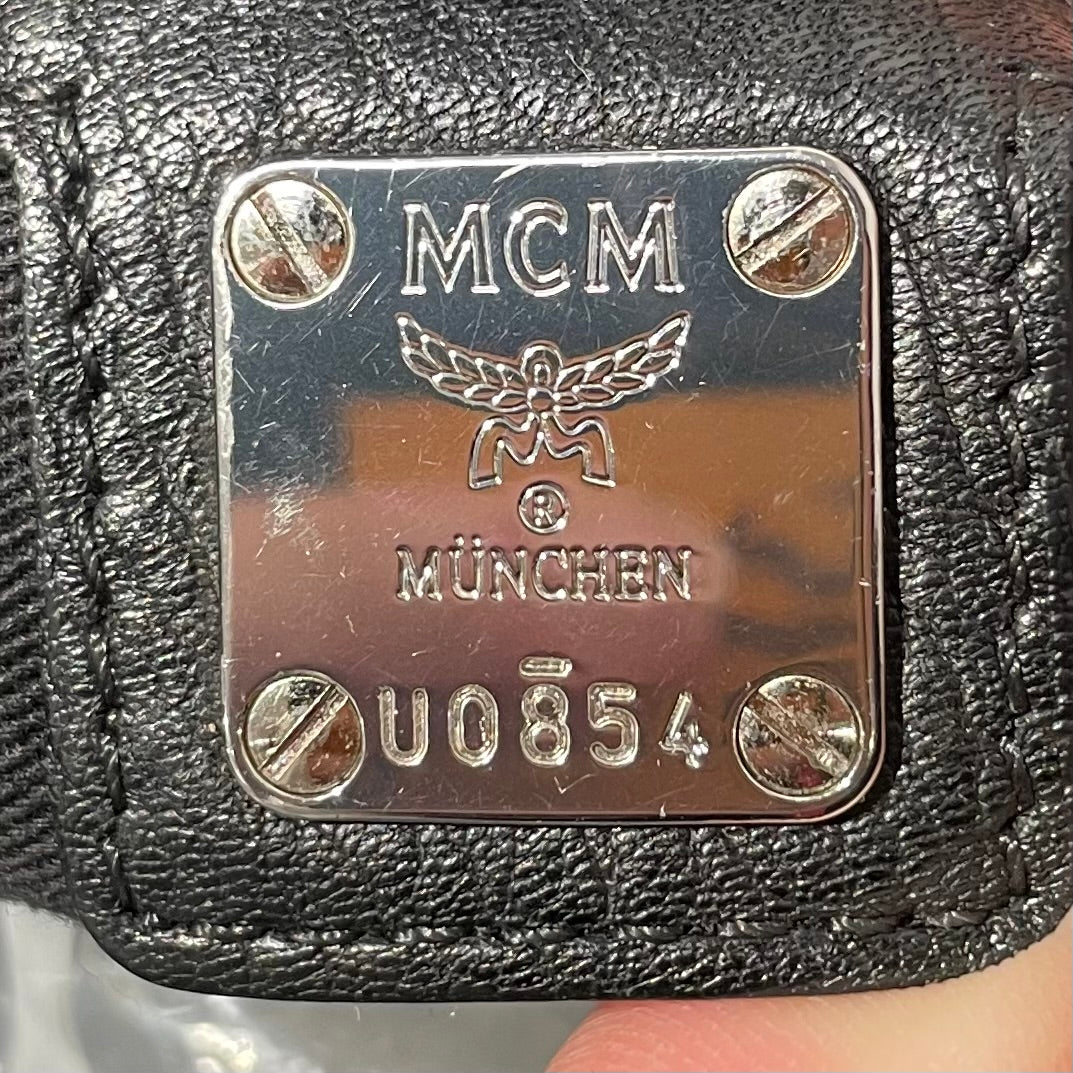 MCM/Cross Body Bag/Monogram/Leather/BLK/ view 3