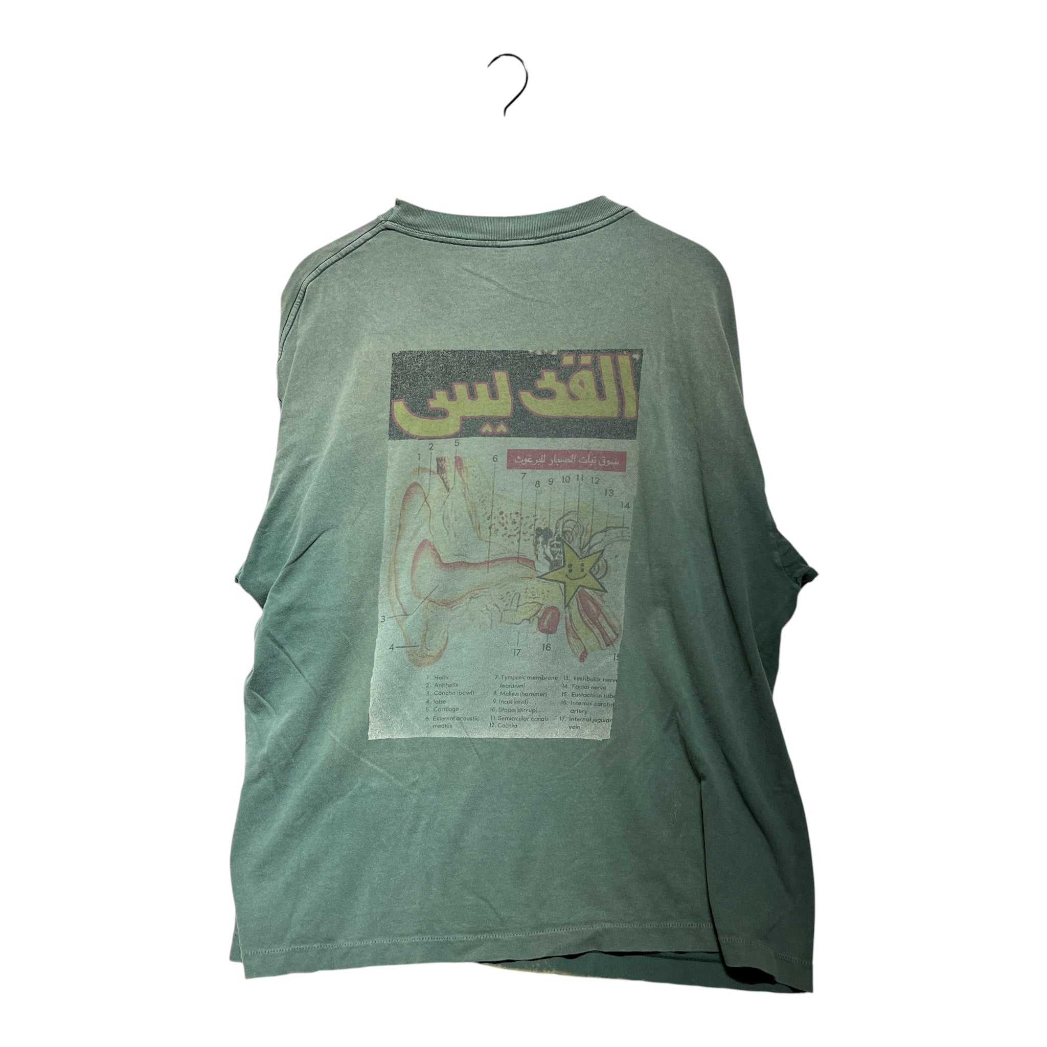 SAINT MICHAEL/CACTUS PLANT FLEA MARKET/T-Shirt/XXL/Cotton/GRN/head anatomy graphic view 2