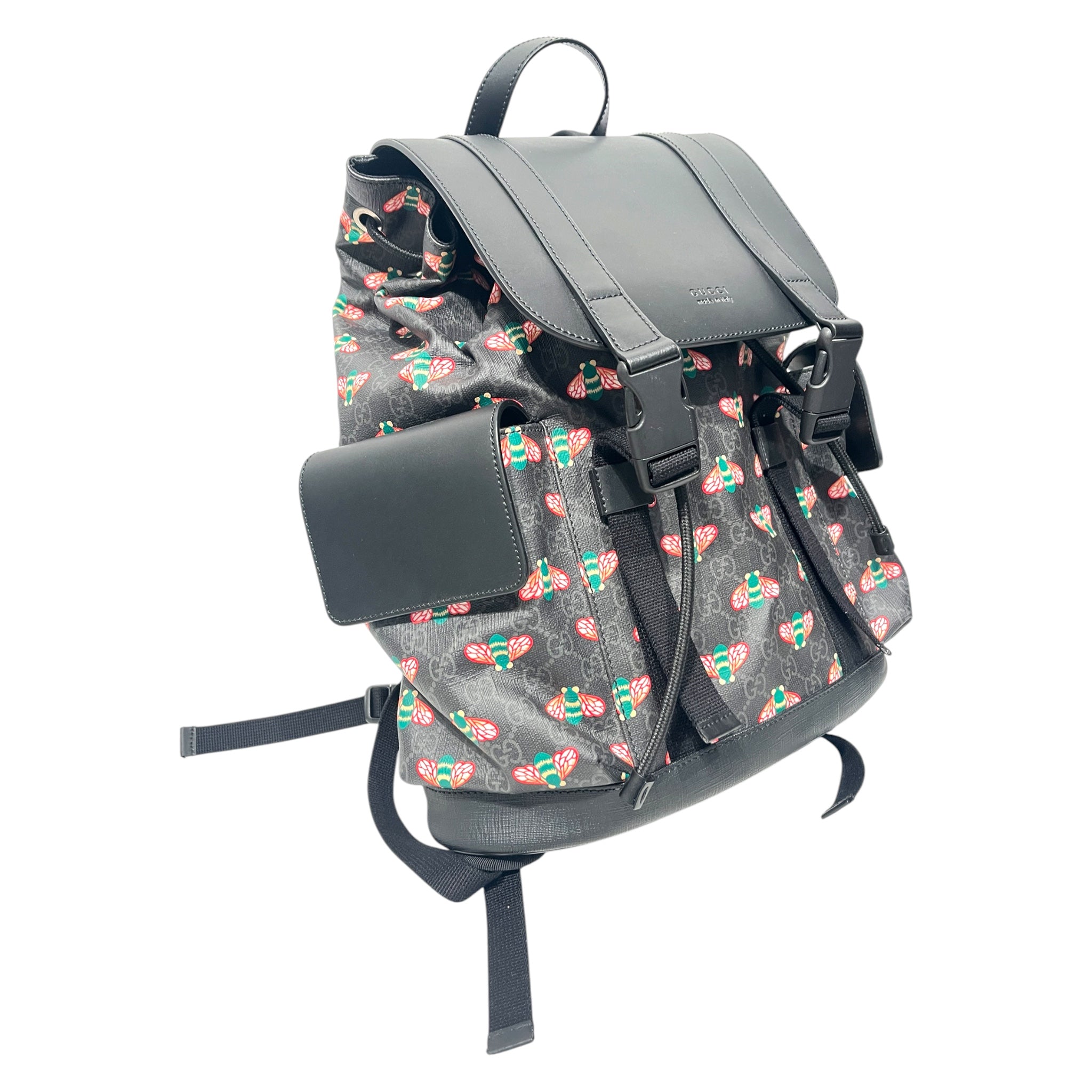GUCCI/Backpack/Monogram/Leather/BLK/GUCCI BESTIARY WITH BEES view 2