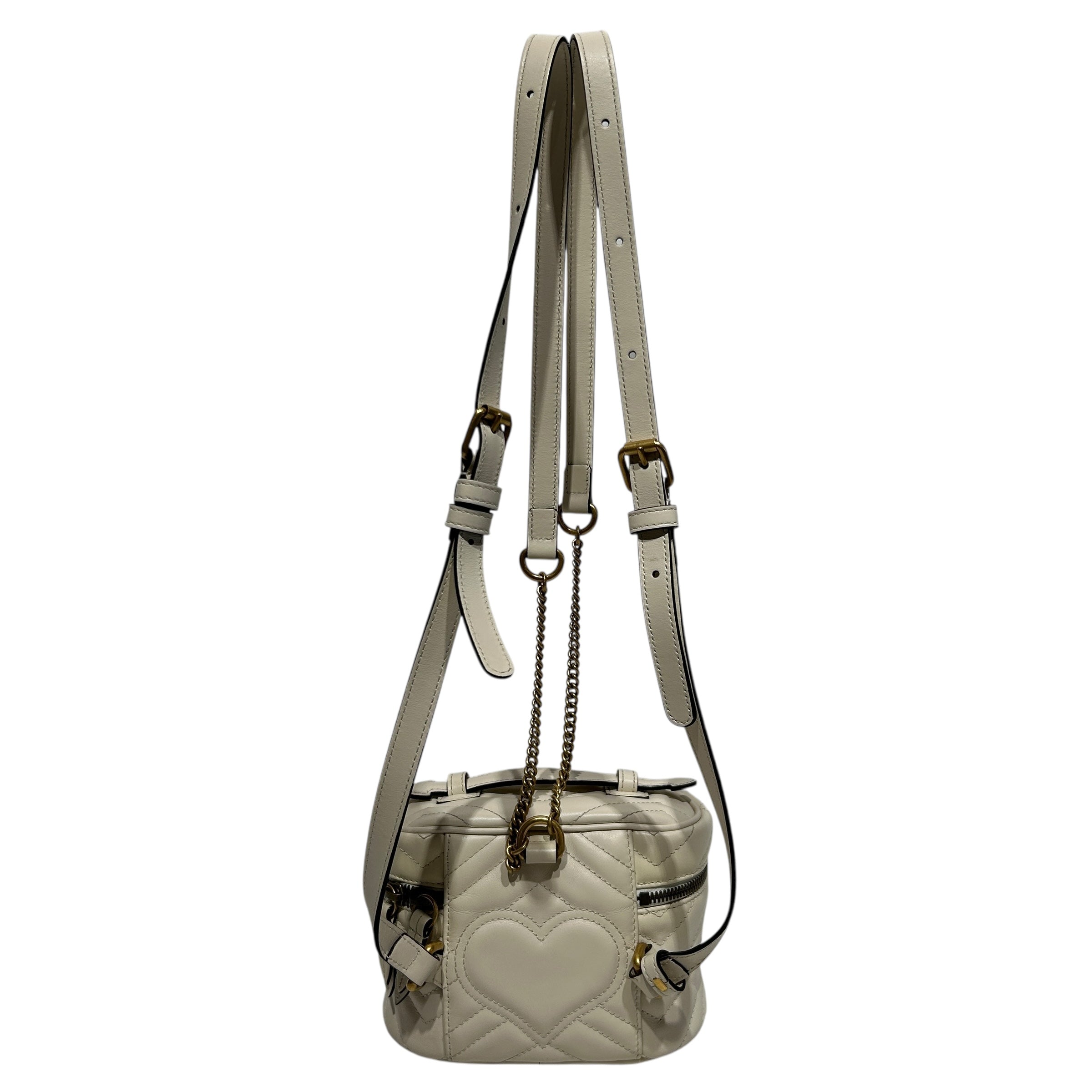GUCCI/Backpack/Leather/WHT/Logo Leather Marmont view 2