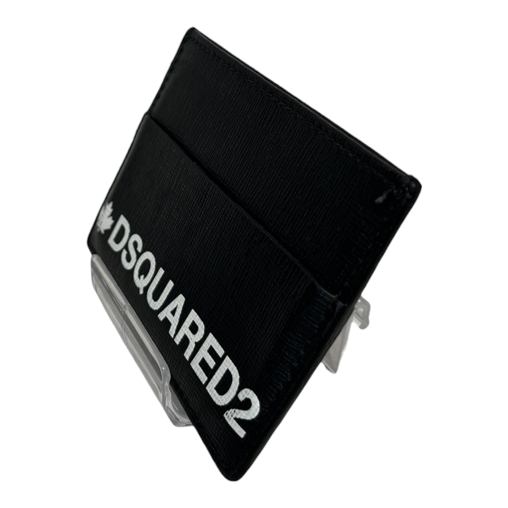DSQUARED2/Card Case/Leather/BLK/M's/maple leaf card holder view 2