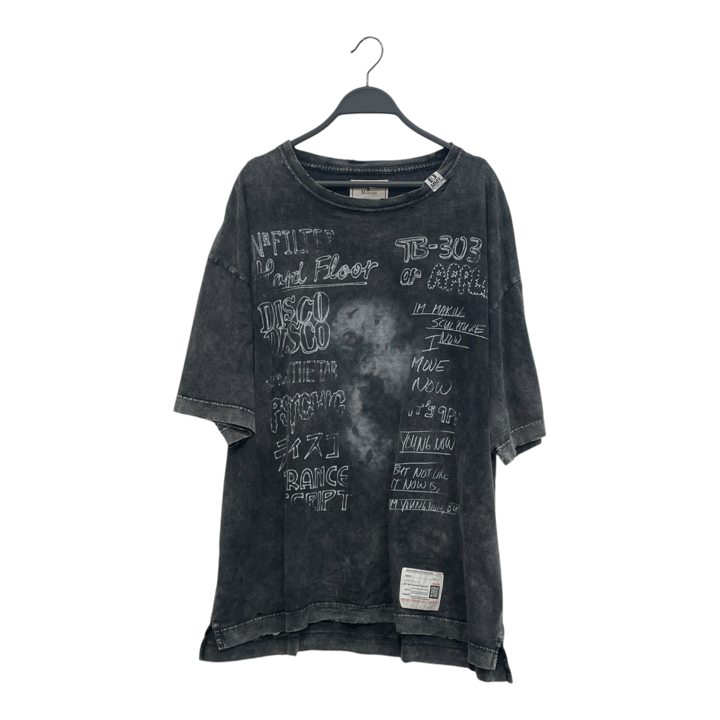 MIHARA YASUHIRO/T-Shirt/46/Cotton/GRY/CHALKBOARD WRITING view 1