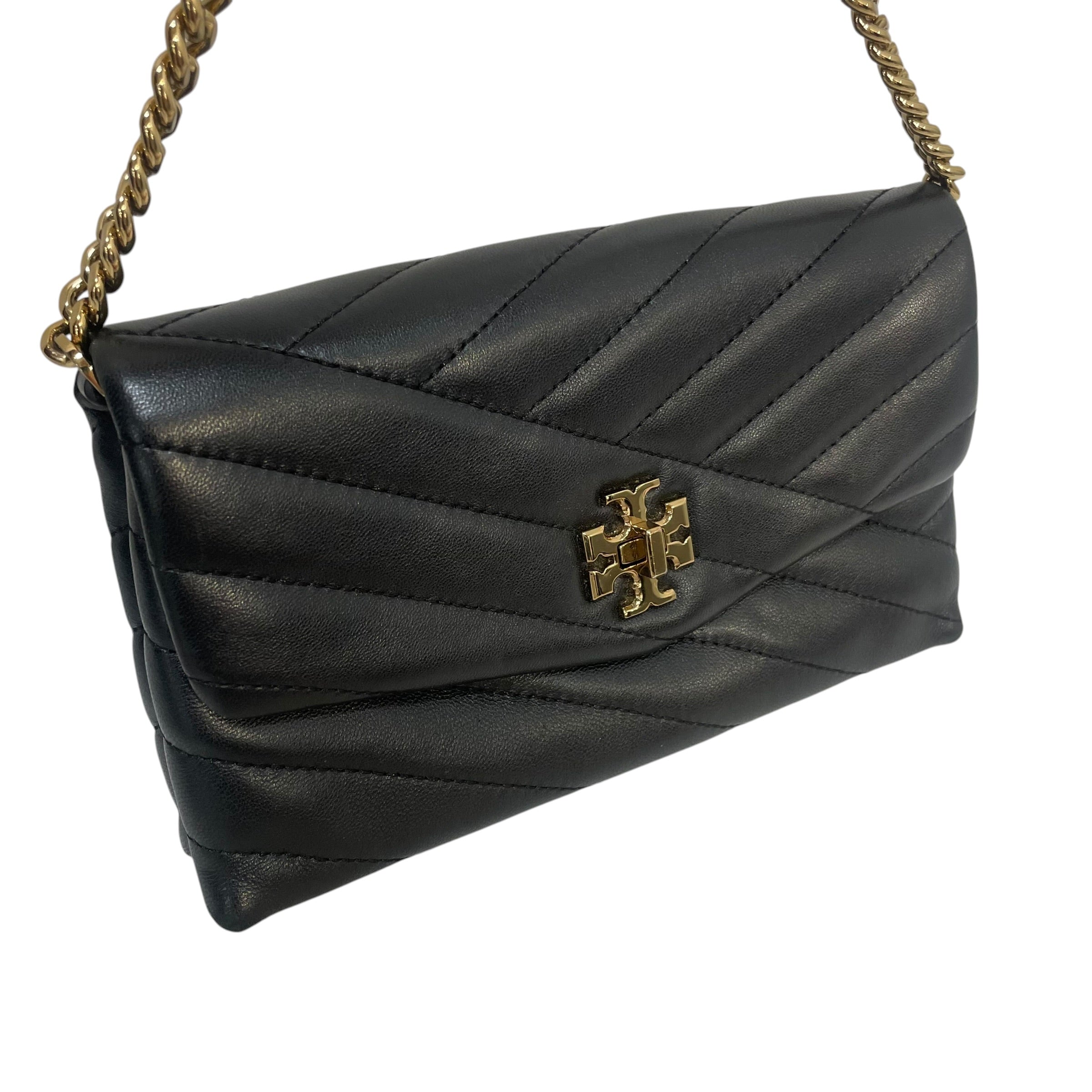 TORY BURCH/Cross Body Bag/Leather/BLK/kira chevron view 5